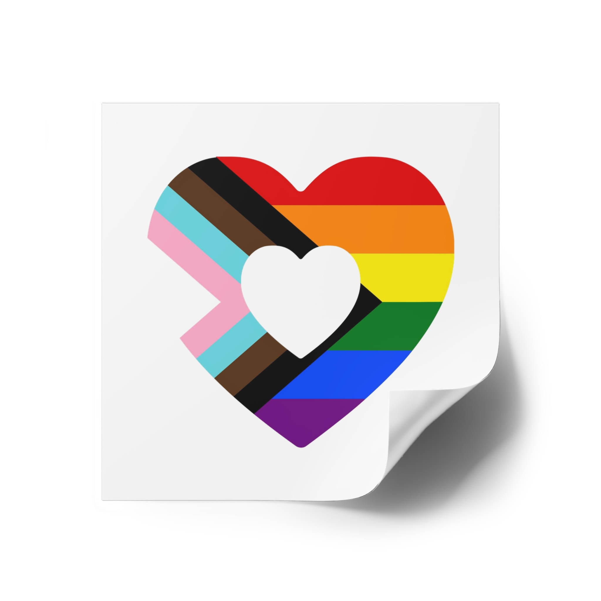 Progress Pride Flag Progress Pride Rainbow Flags Lgbtq Flag Laminate Stickers Square - Image 70