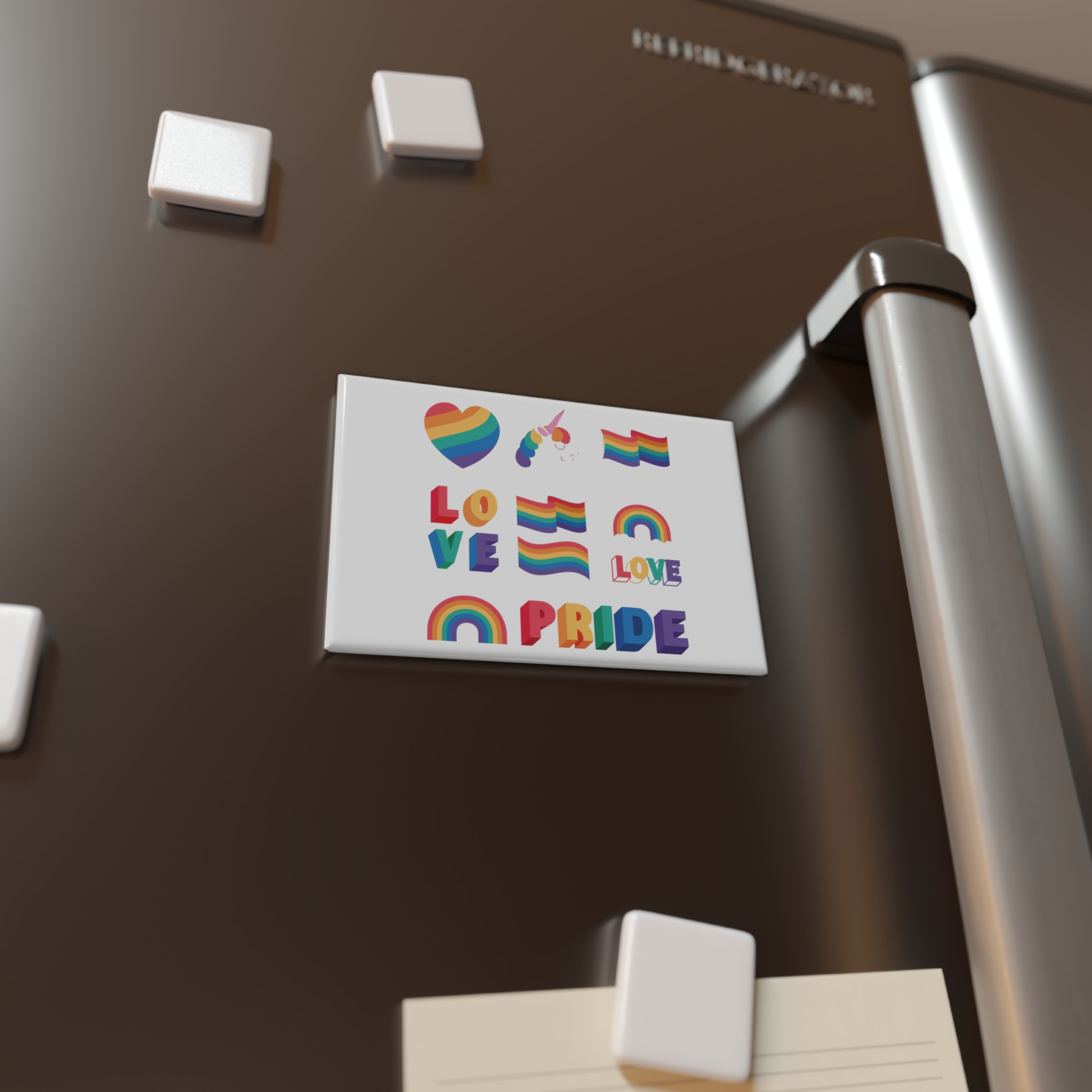 Set Ten Lgbtq Pride Items Button Magnet Rectangle 1 And 10 Pcs - Image 8