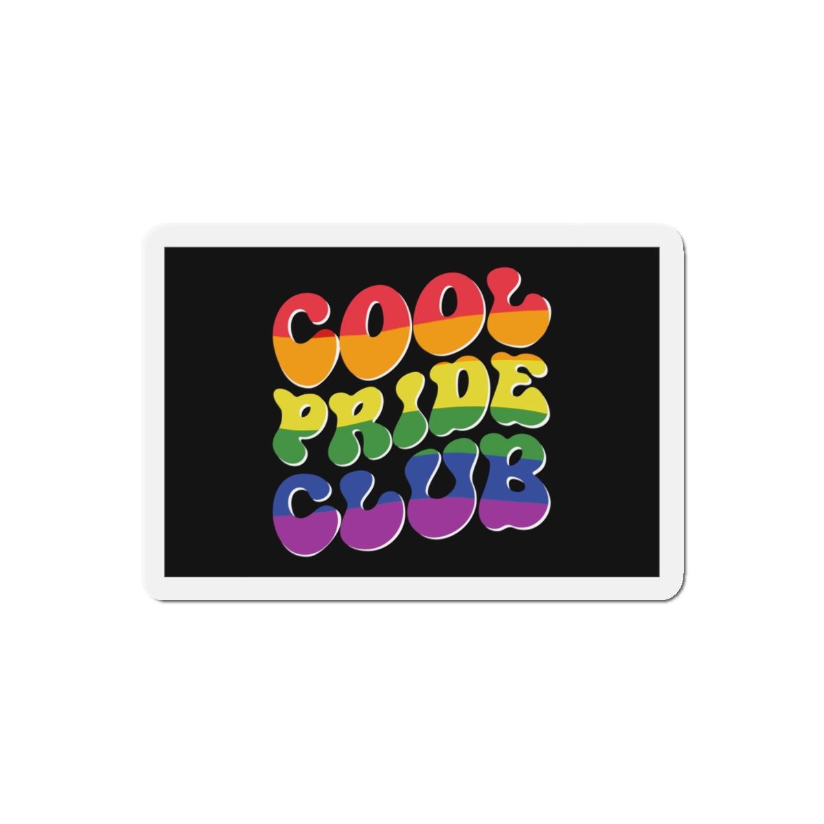 Word Cool Black Background Die Cut Magnets - Image 10