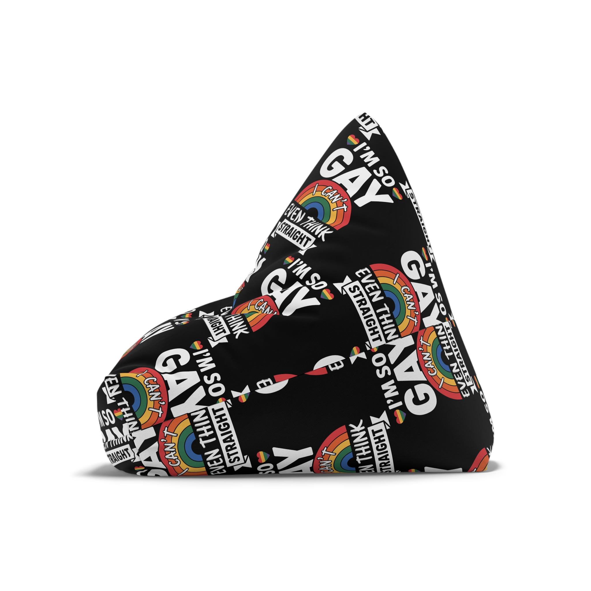 Im So Gay I Cant Even Think Straight Pride Design Bean Bag Chair Cover - Image 8