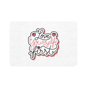 Self Love Lettering Pet Food Mat 12x18