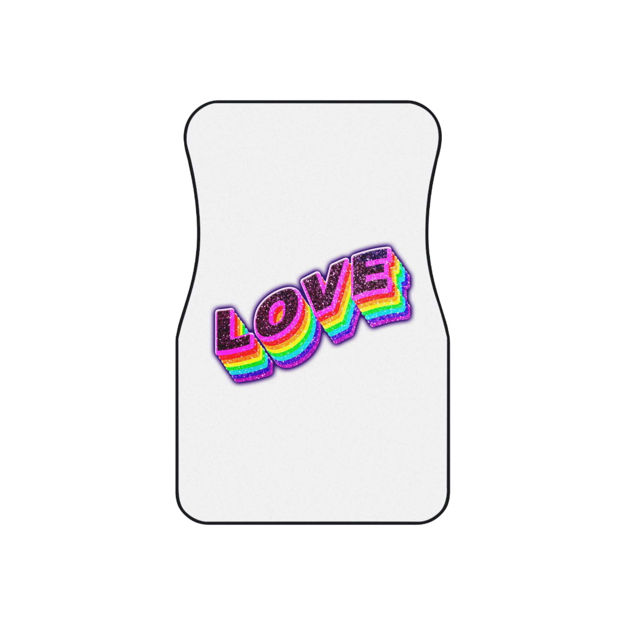 Love Png Word Rainbow Typography Car Mats Set Of 4 - Image 2