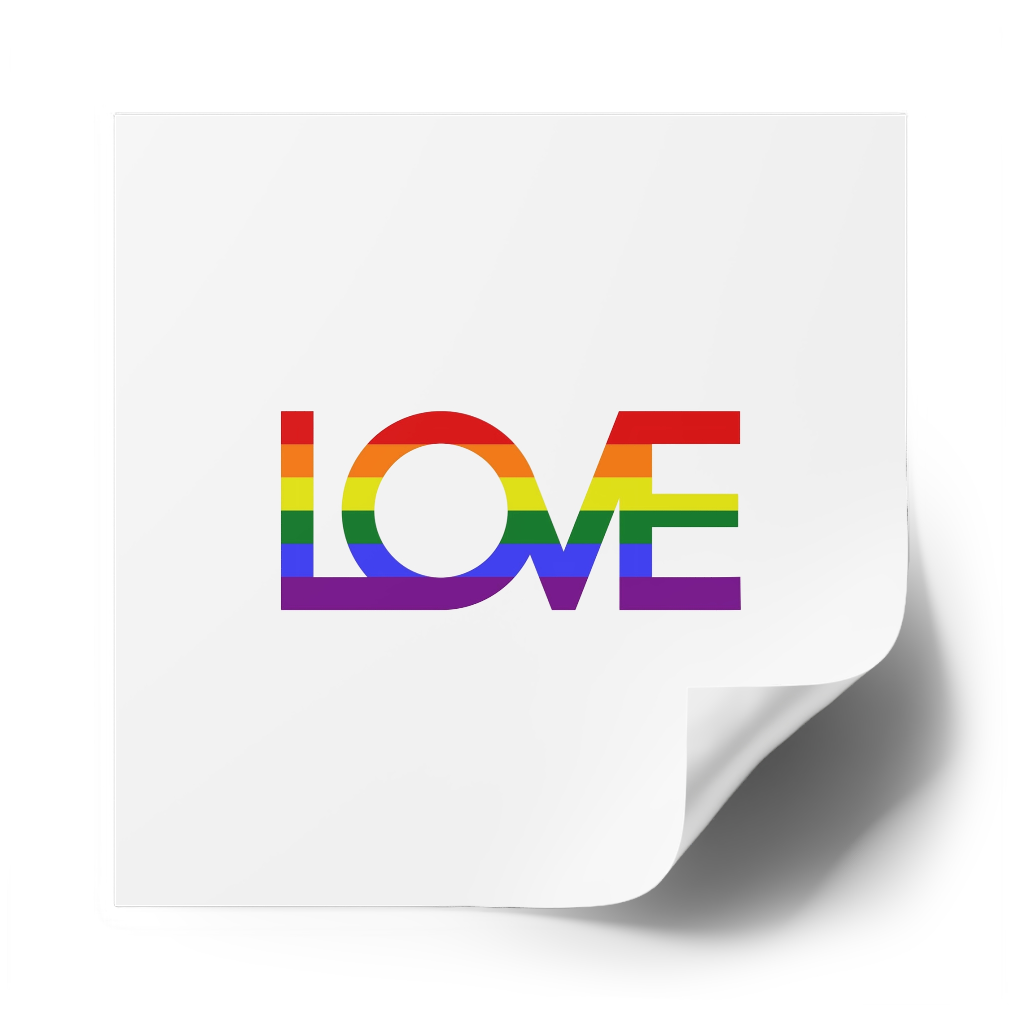 Inscription Love With Colors Lgbt Flag Vector Illustration Laminate Stickers Square - Image 50