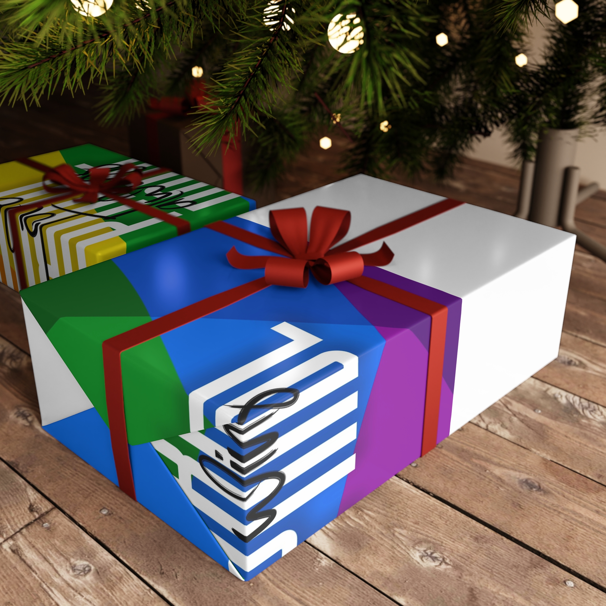 Pride Design 2 Gift Wrapping Paper Sheets 1pc - Image 3