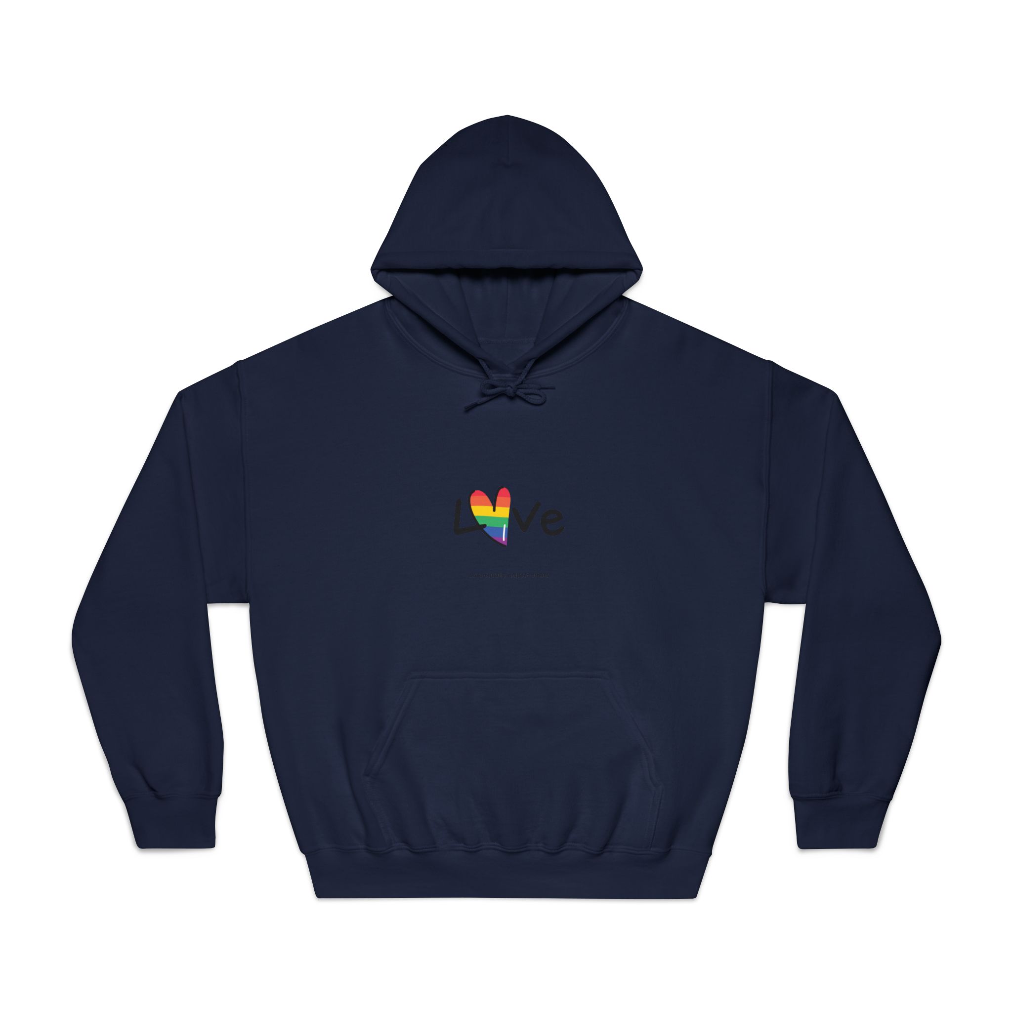 Love Letter Pride Rainbow Lettering Text Writing Pattern Freedom Love Heart Homo Colors Flag Parade(1) (1) Unisex Dryblend Hooded Sweatshirt - Image 29