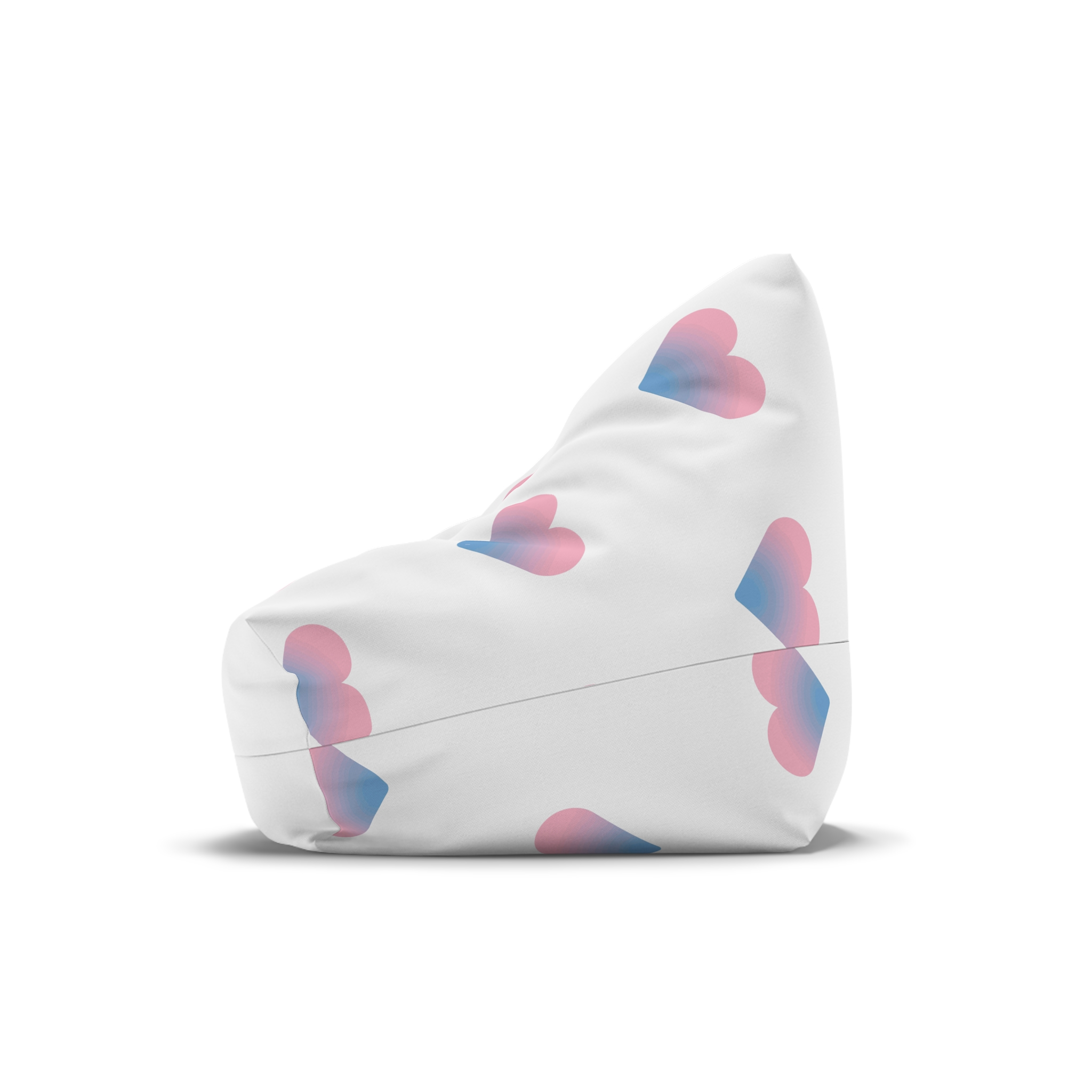 Gradient Heart Symbol Love Affection Bean Bag Chair Cover - Image 4