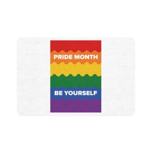Lgbt Pride Month June Lesbian Gay Bisexual Transgender Lgbtq Flag Rainbow Vector Pet Food Mat 12x18
