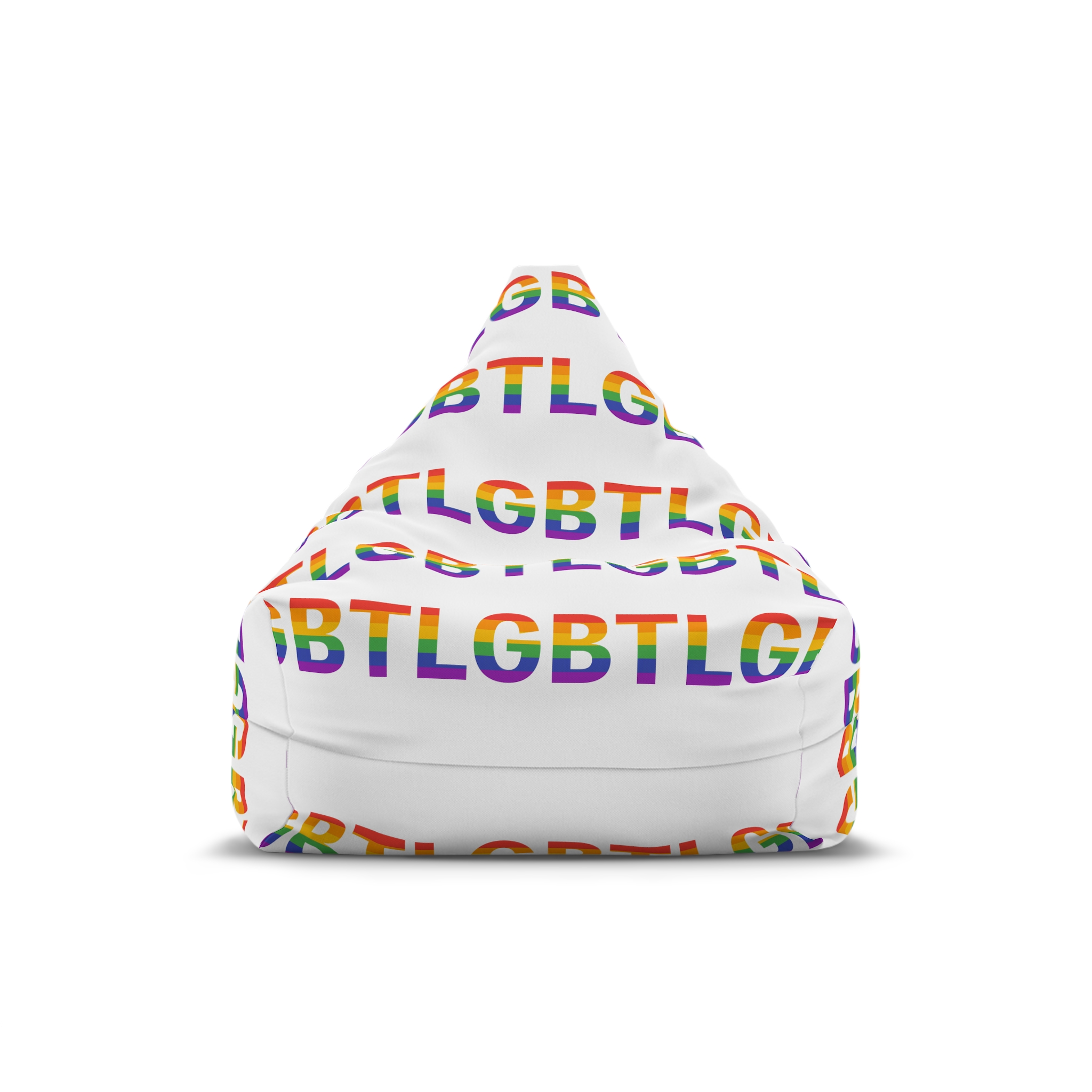 Lgbt Rainbow Colors Lgbt Logo Bean Bag Chair Cover