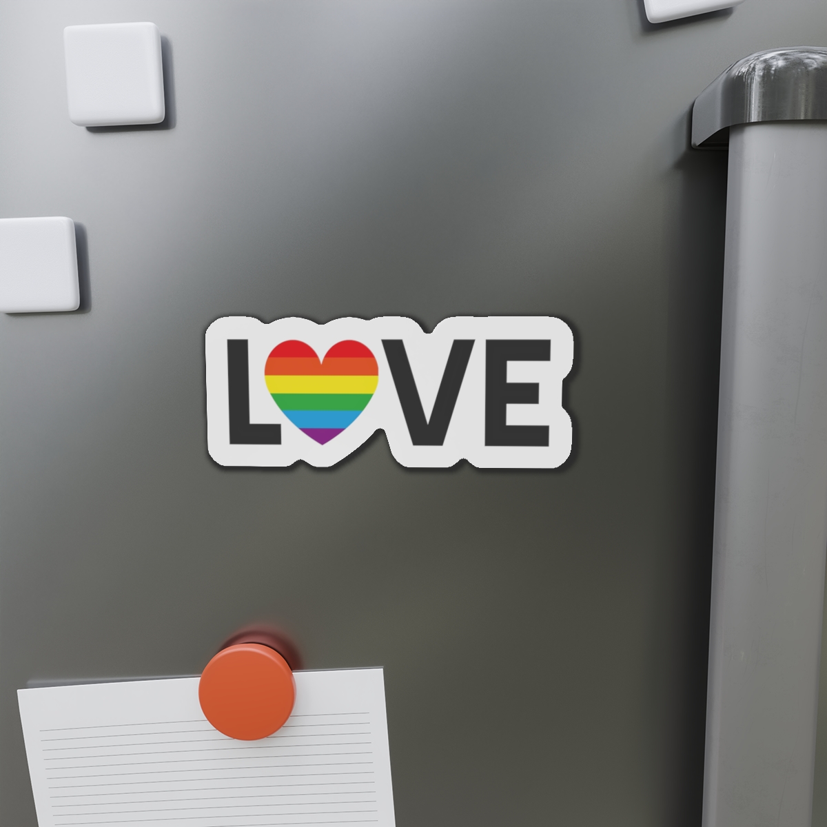 Vector Lgbt Rainbow Flag Love Heart Lettering Die Cut Magnets - Image 14