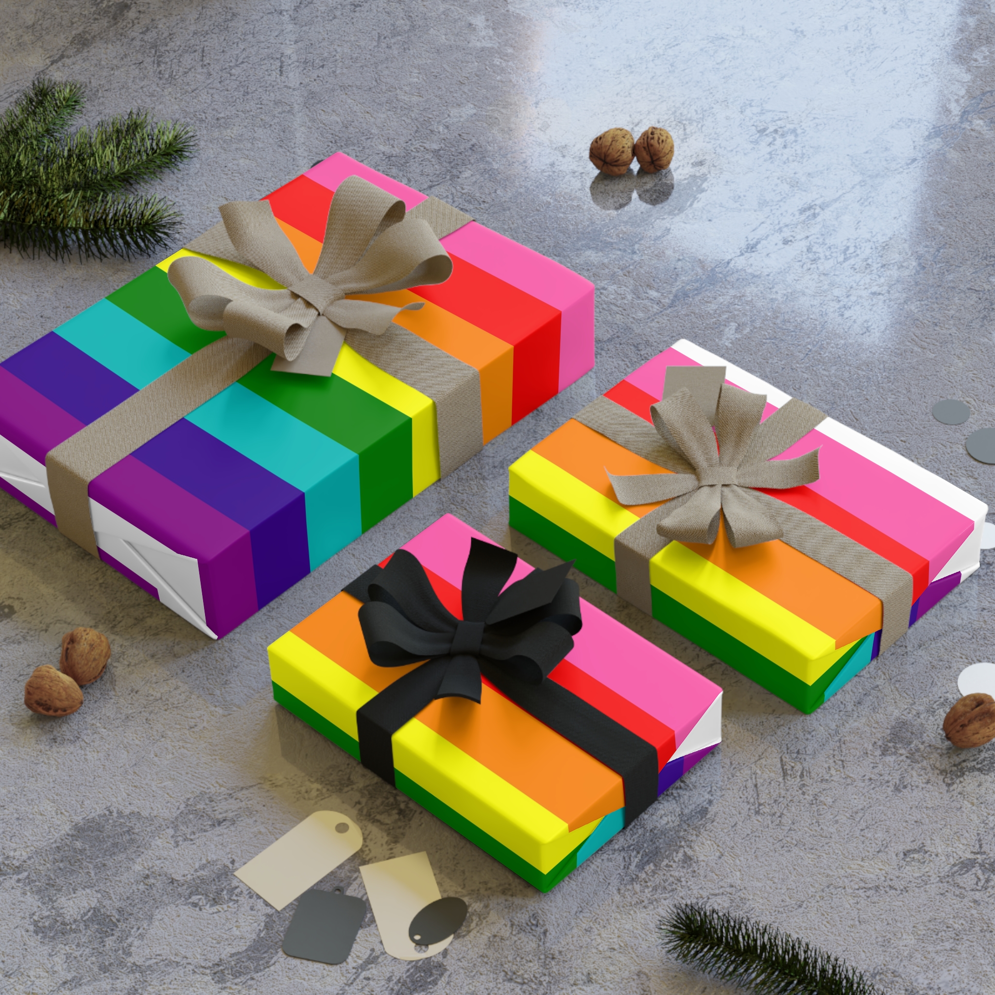 Gay Flag Rainbow Lgbt Pride Flag Global Symbol Equality Diversity Lgbtq Rights Love Acceptance Publi Gift Wrapping Paper Rolls 1pc - Image 4