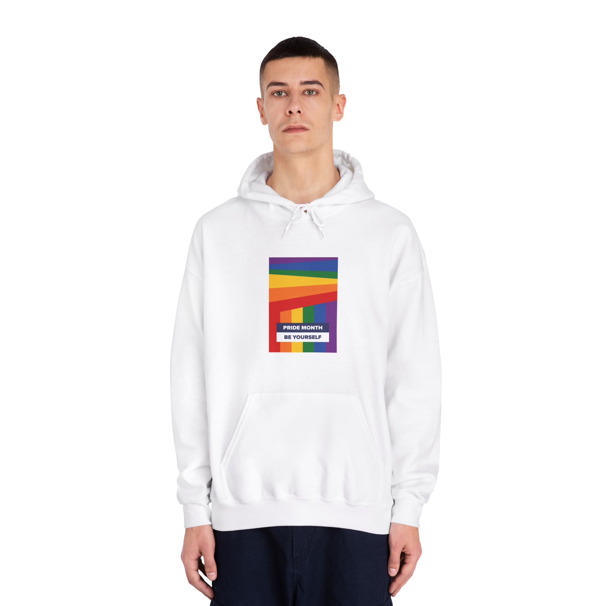 Lgbt Pride Month June Lesbian Gay Bisexual Transgender Lgbtq Flag Rainbow Vector(2)2 Unisex Dryblend Hooded Sweatshirt - Image 3