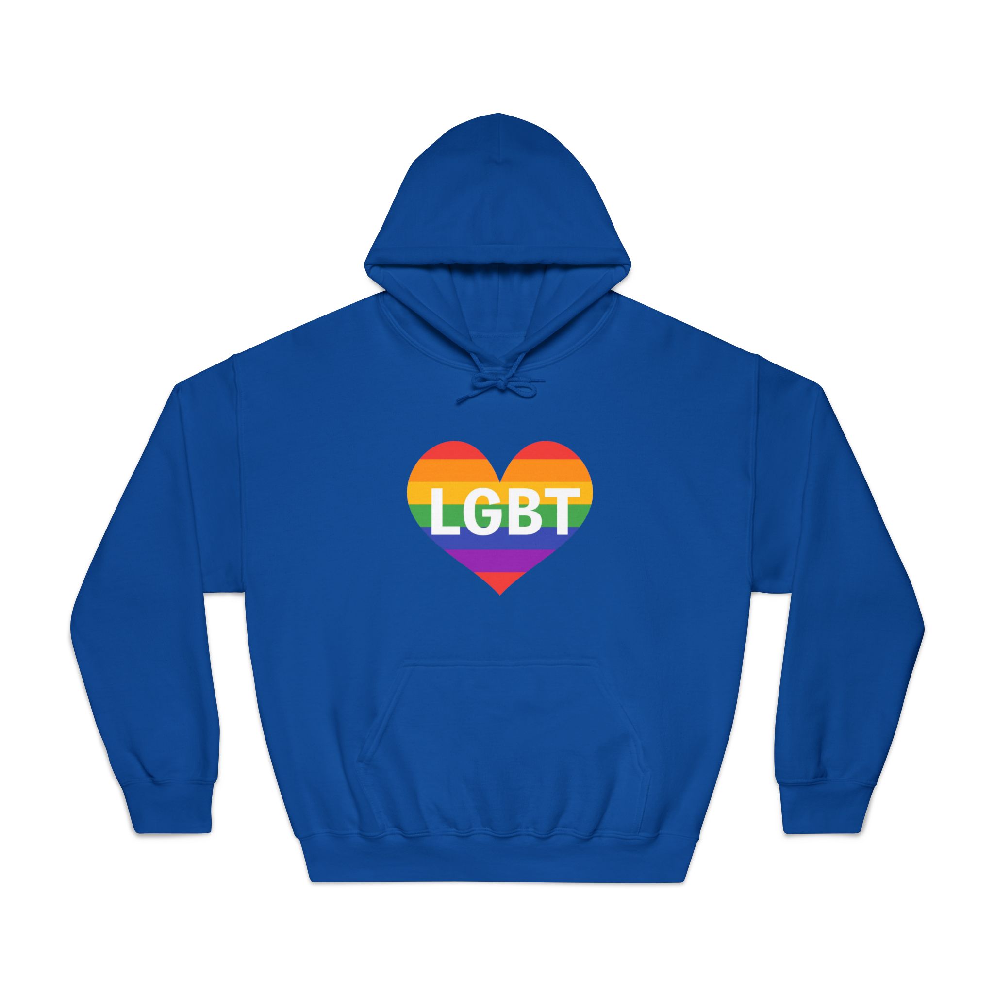 Lgbt Rainbow Colors Heart Mark Lgbt Letters Unisex Dryblend Hooded Sweatshirt - Image 25