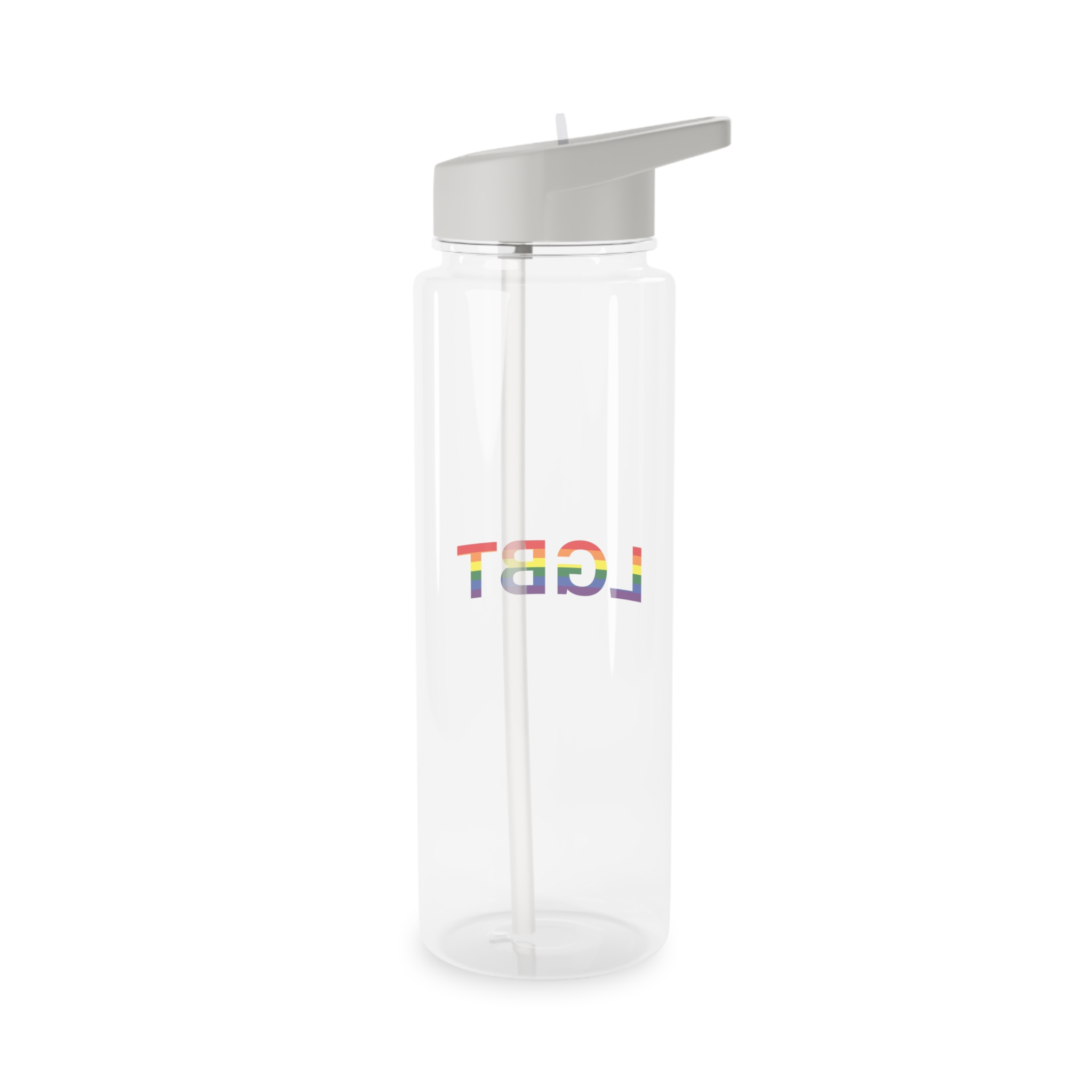 Lgbt Word Text Letter Rainbow Color Flag Isolated White Background Vector Illustration Tritan Water Bottle - Image 6