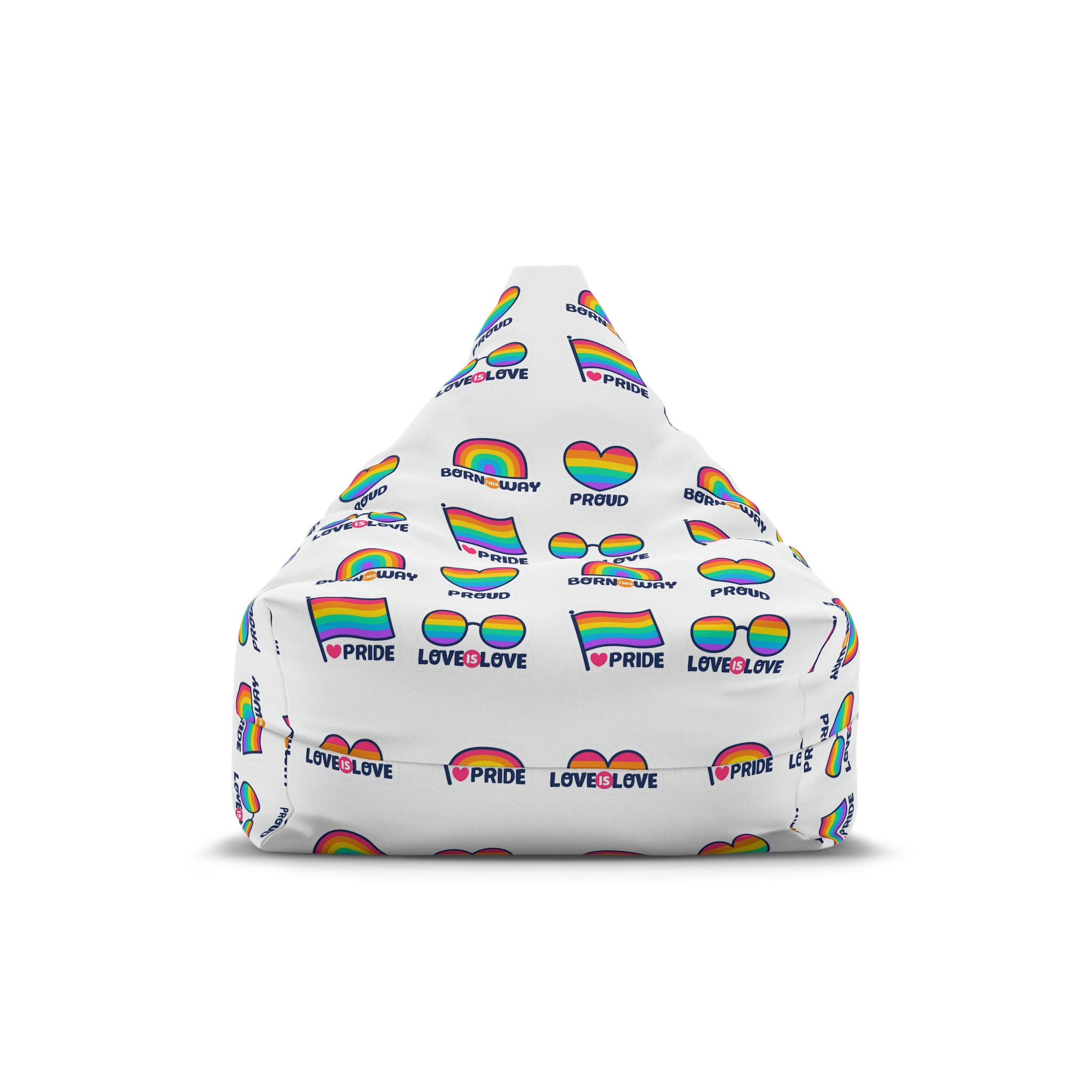Pride Day Lables Collection Bean Bag Chair Cover