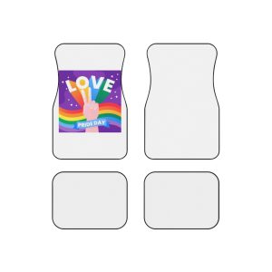 Pride Day Event Message Design Car Mats Set Of 4