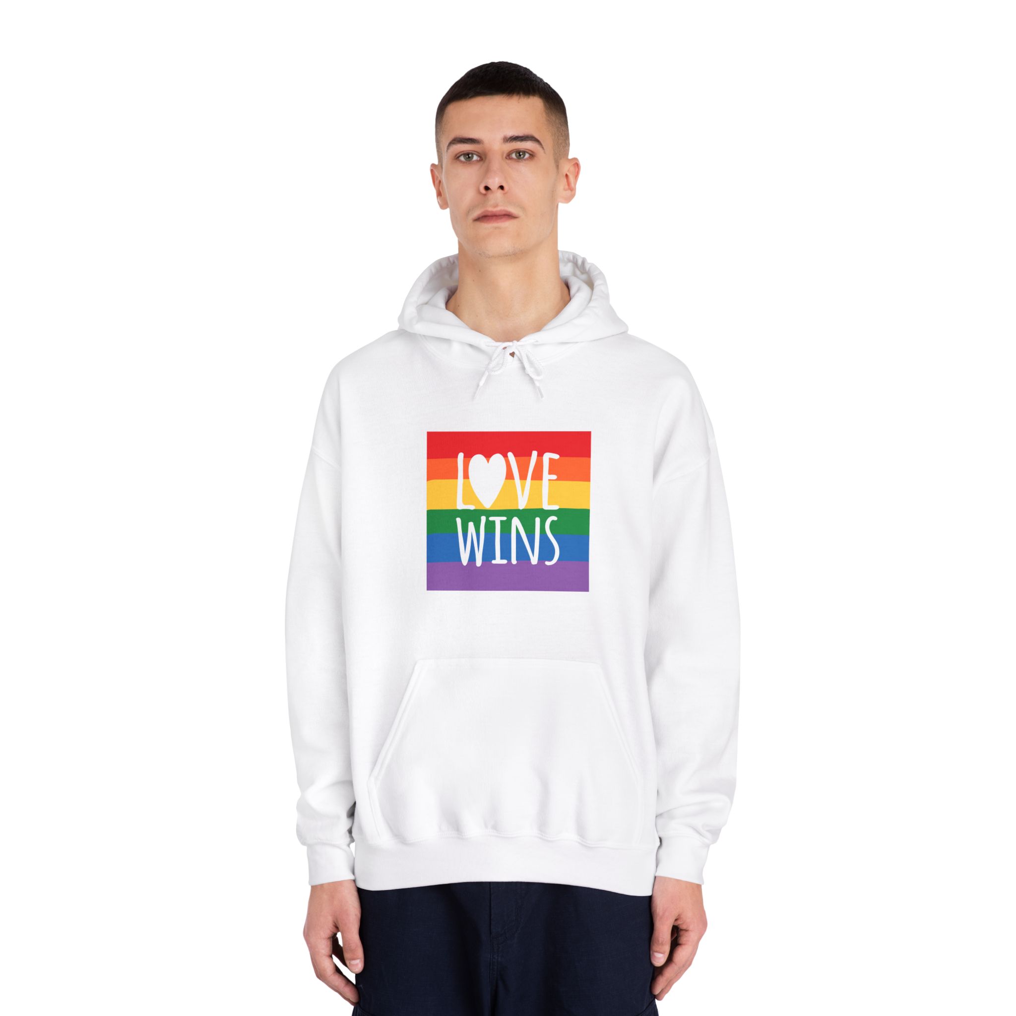 Lovewins Heart Hd 2 Unisex Dryblend Hooded Sweatshirt - Image 3