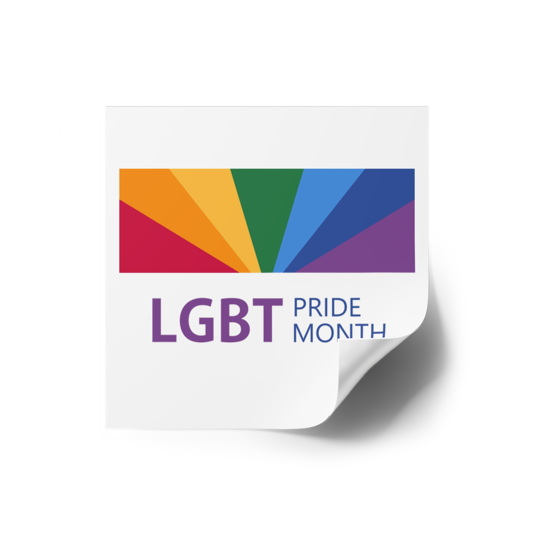 Pride Month Lgbt Horizontal Banner Template Gay Parade Annual Summer Event Laminate Stickers Square - Image 2