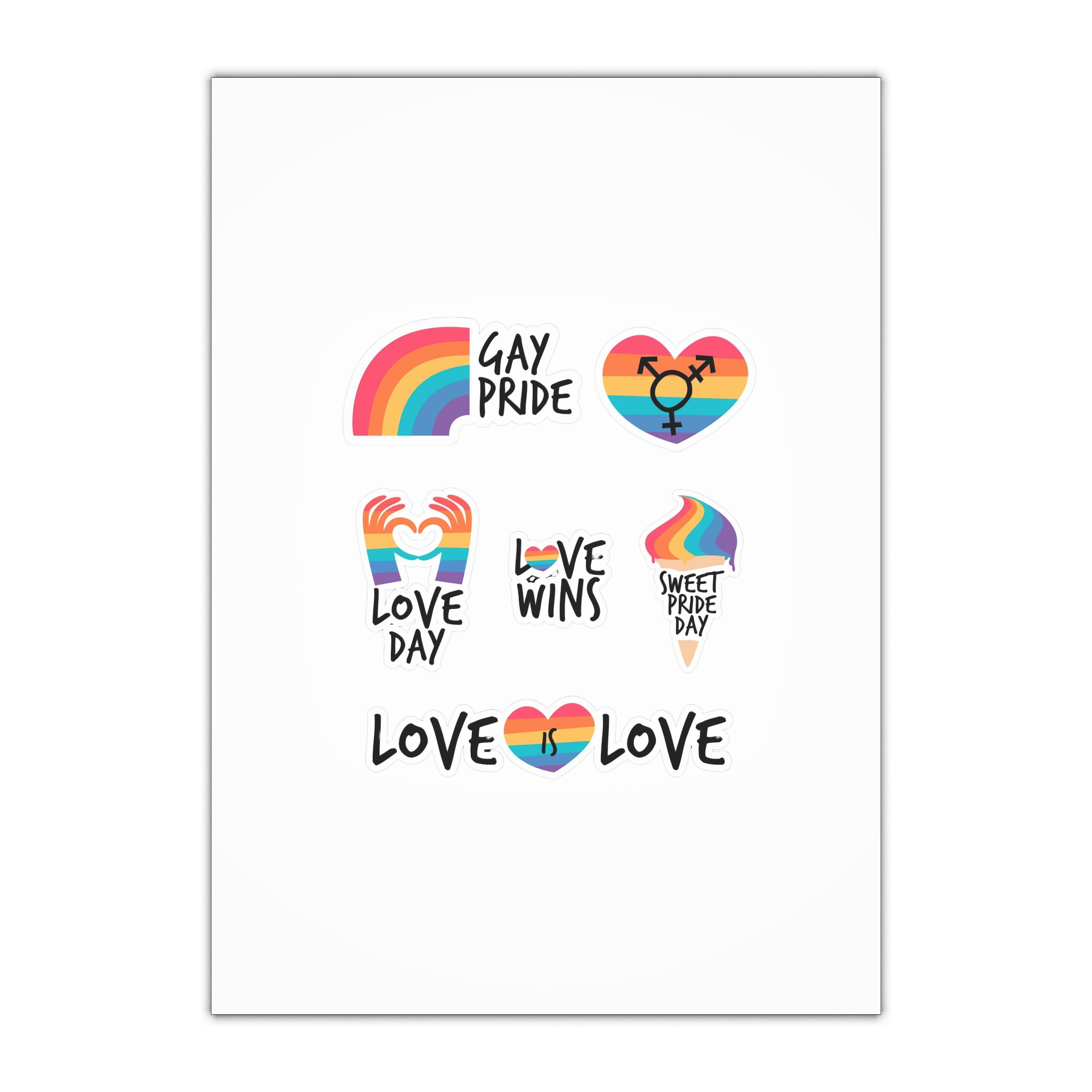 Pride Day Label Pack Theme Gift Wrapping Paper Sheets 1pc