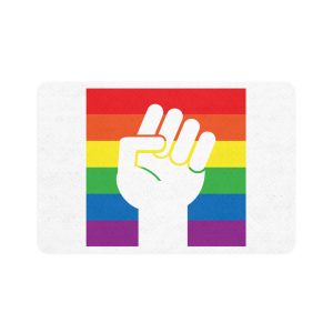 Lgbt Hand Flat Pet Food Mat 12x18