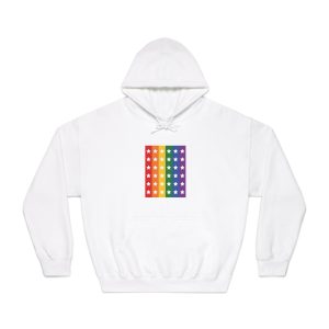 Lgbt Pride Month June Lesbian Gay Bisexual Transgender Lgbtq Flag Rainbow Vector(3) (1) Unisex Dryblend Hooded Sweatshirt
