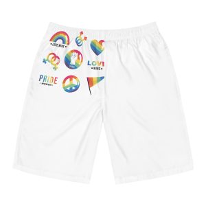 Flat Lgbt Pride Month Symbols Collection Mens Board Shorts Aop