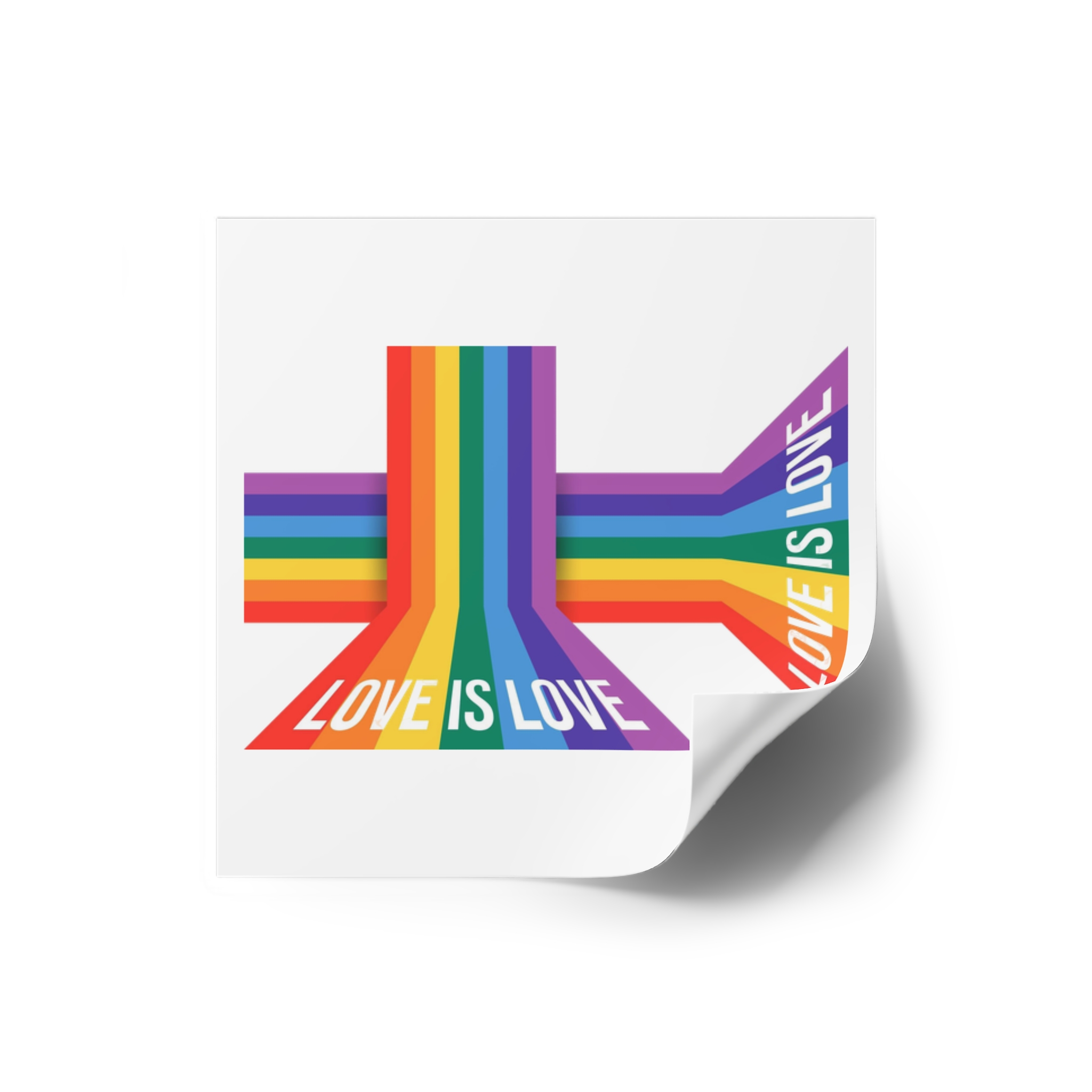 Pride Month Banner With Pride Lgbtq Rainbow Flag Vector Background Laminate Stickers Square - Image 2