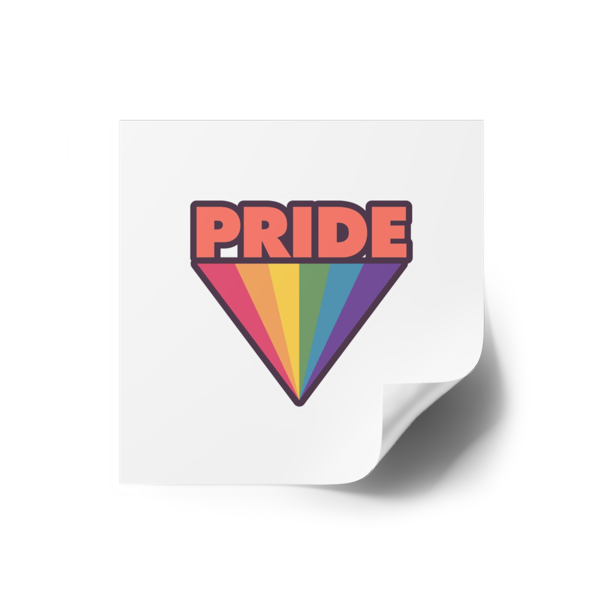Pride With Rainbow1 Laminate Stickers Square - Image 10