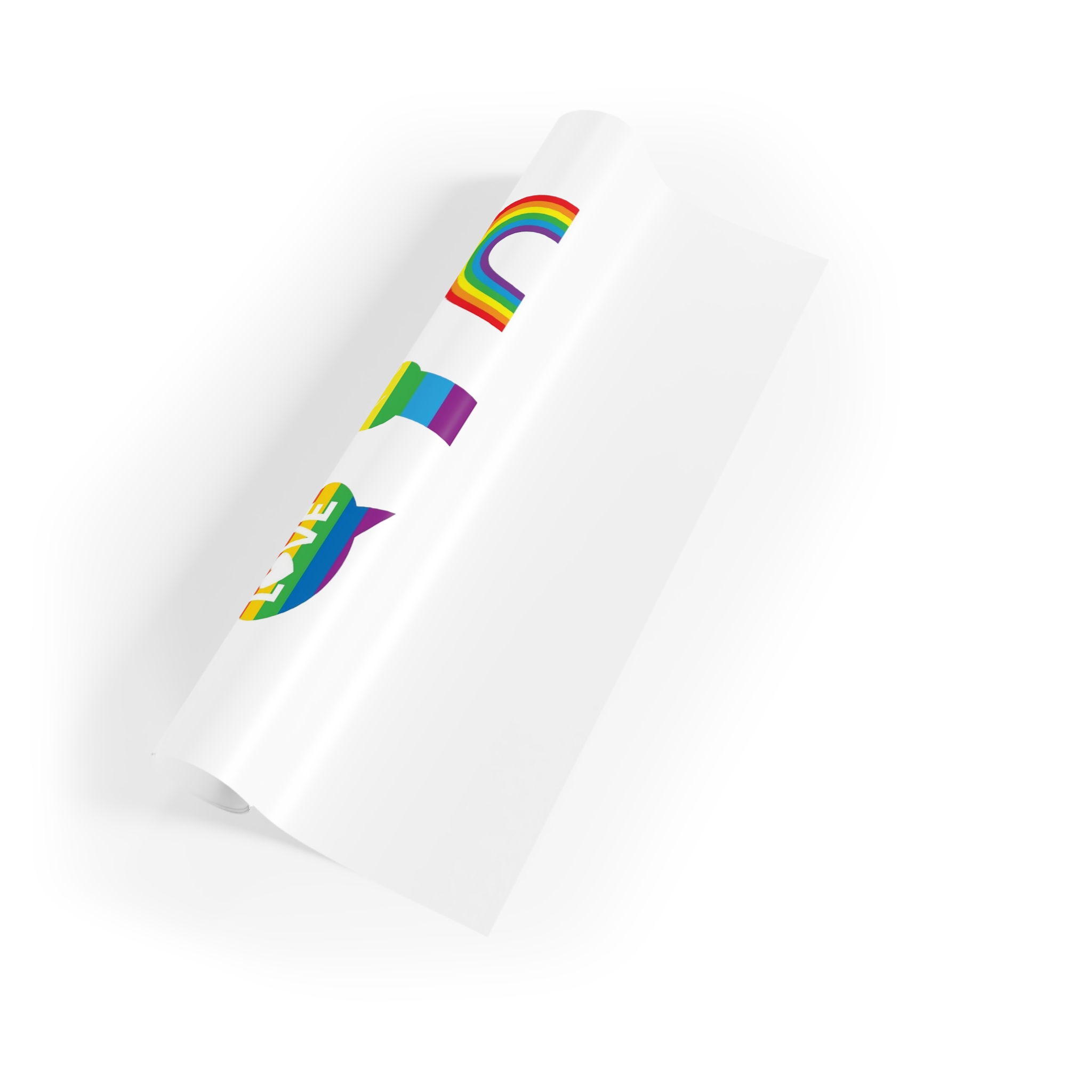 Vector Set Lgbt Homosexual Rainbow Flag Gift Wrapping Paper Rolls 1pc - Image 3