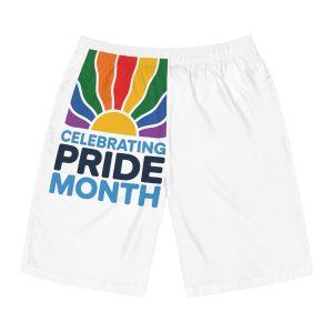 Celebrating Pride Month Colorful Graphic Design (1) Mens Board Shorts Aop