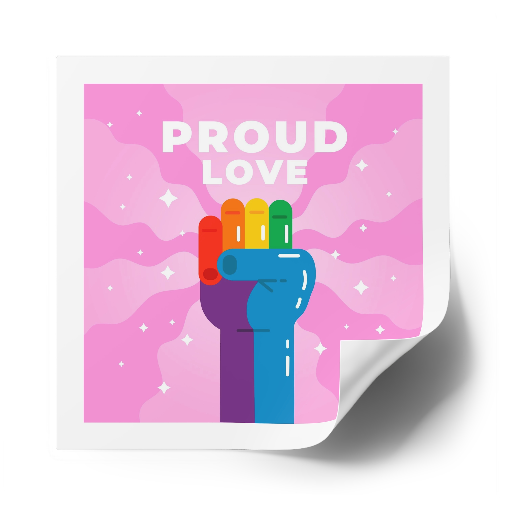 Pride Day Concept(4) Laminate Stickers Square - Image 50