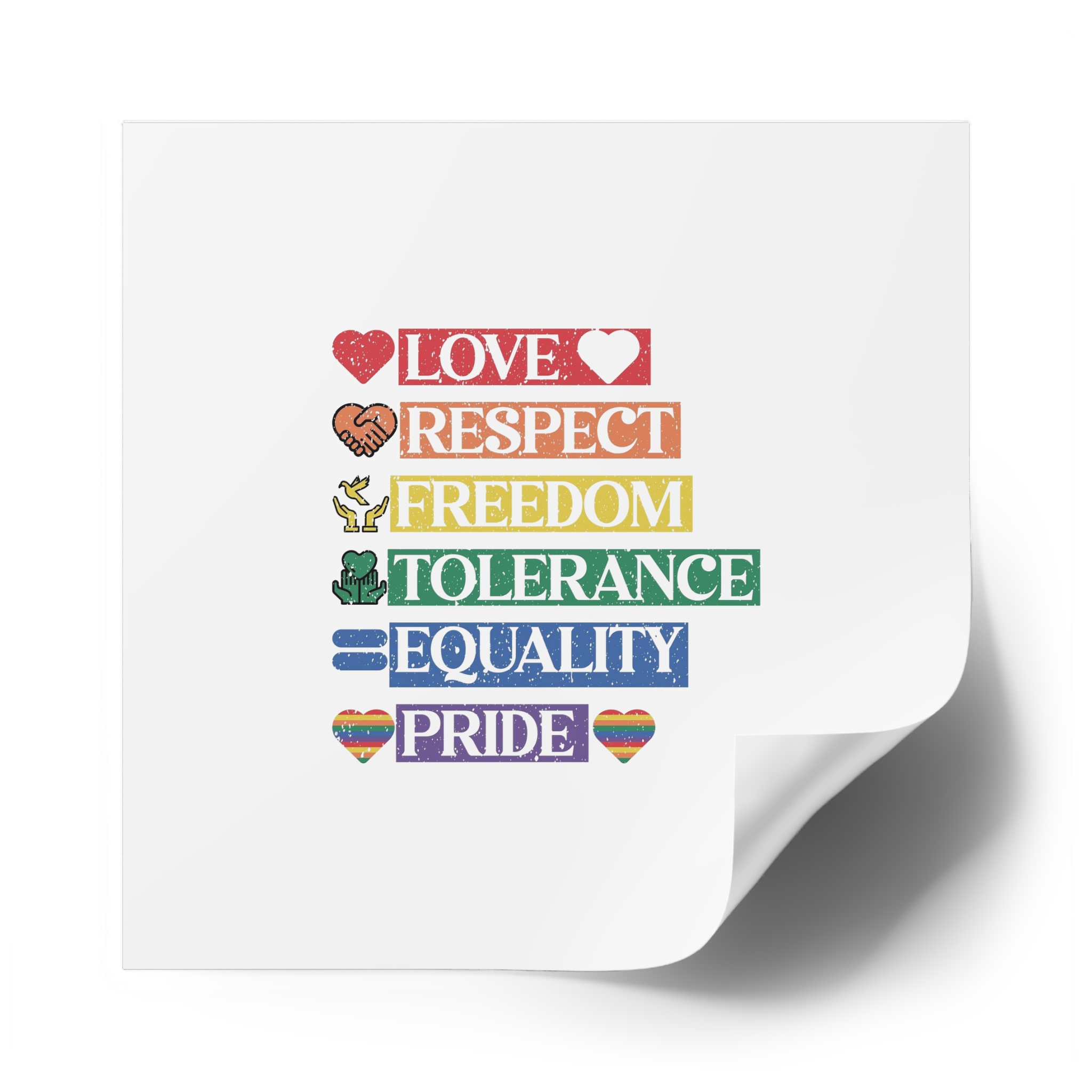 Lgbtq Pride Month Quote Eps Design Vector Pride Design Template (1) Laminate Stickers Square - Image 58