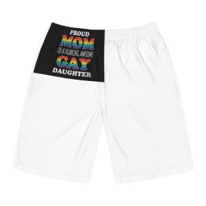 Mother Day Pride Rainbow Typography Vector Premium T Shirt(3) Mens Board Shorts Aop