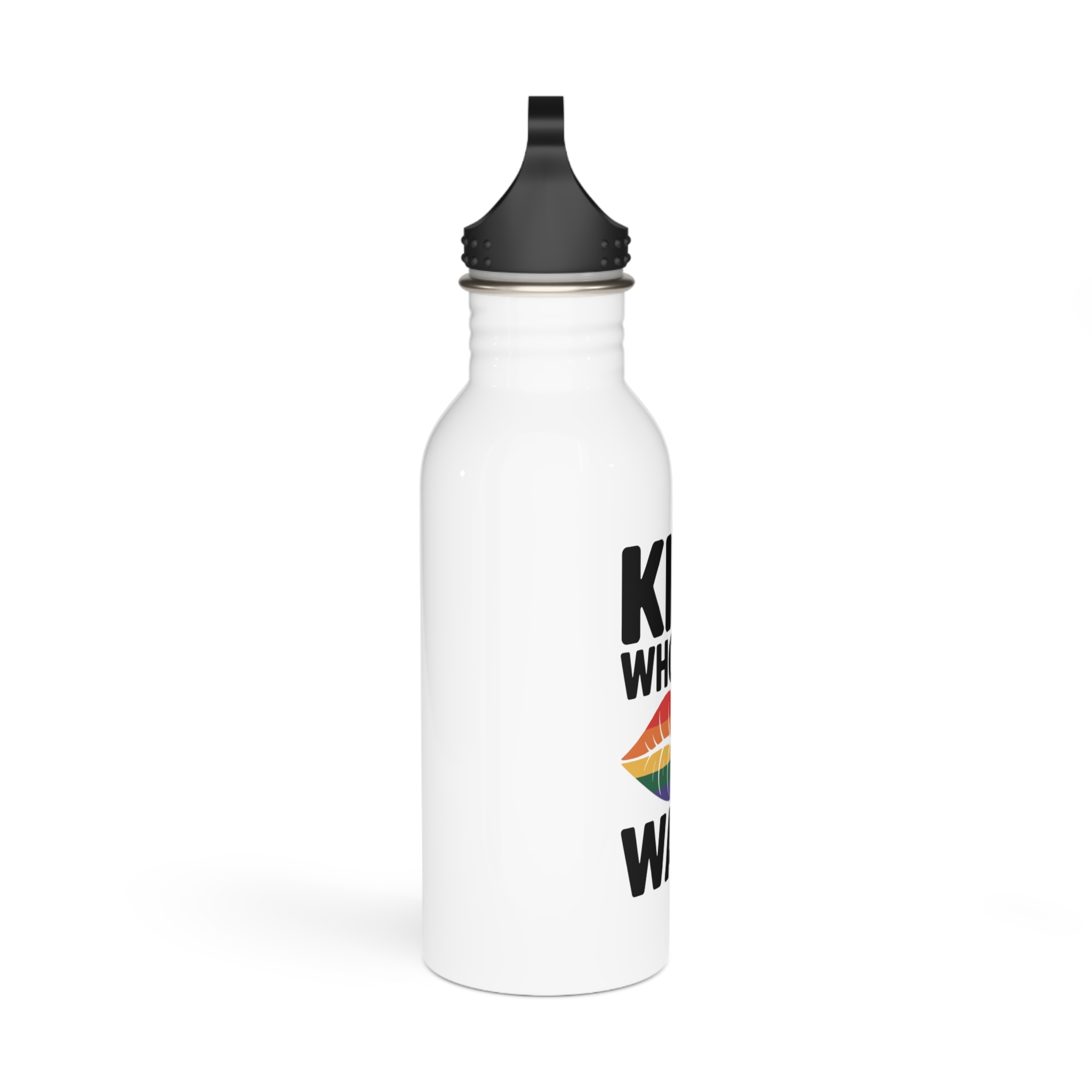 Kiss Who You Want T Shirt Design Isolated White Background 3 Stainless Steel Water Bottle - Image 2