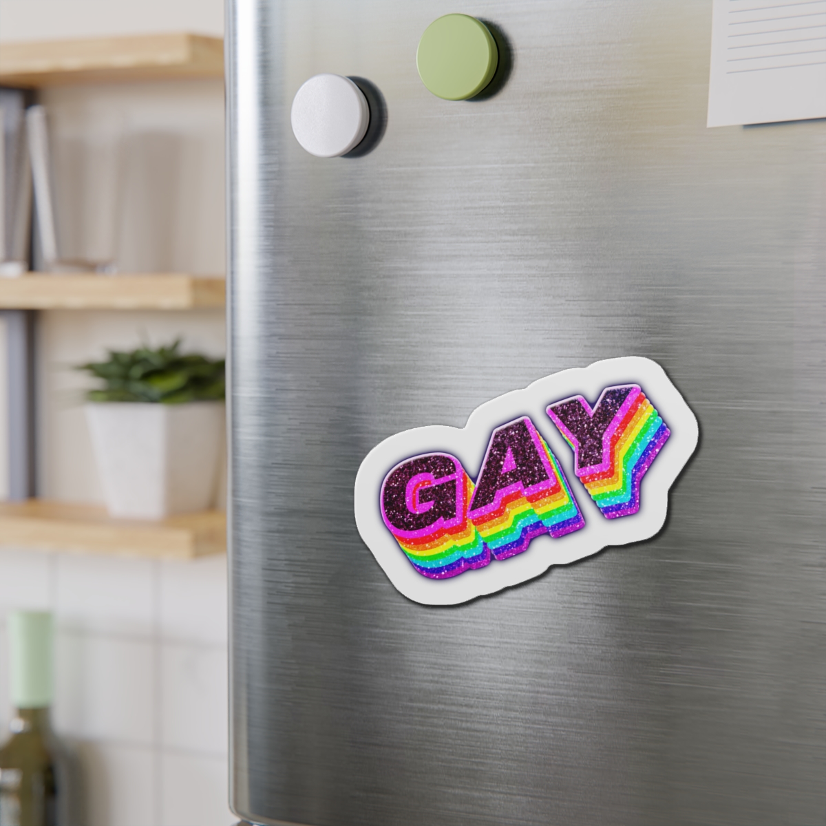 Gay Word Rainbow 3d Png Word Art Die Cut Magnets - Image 12