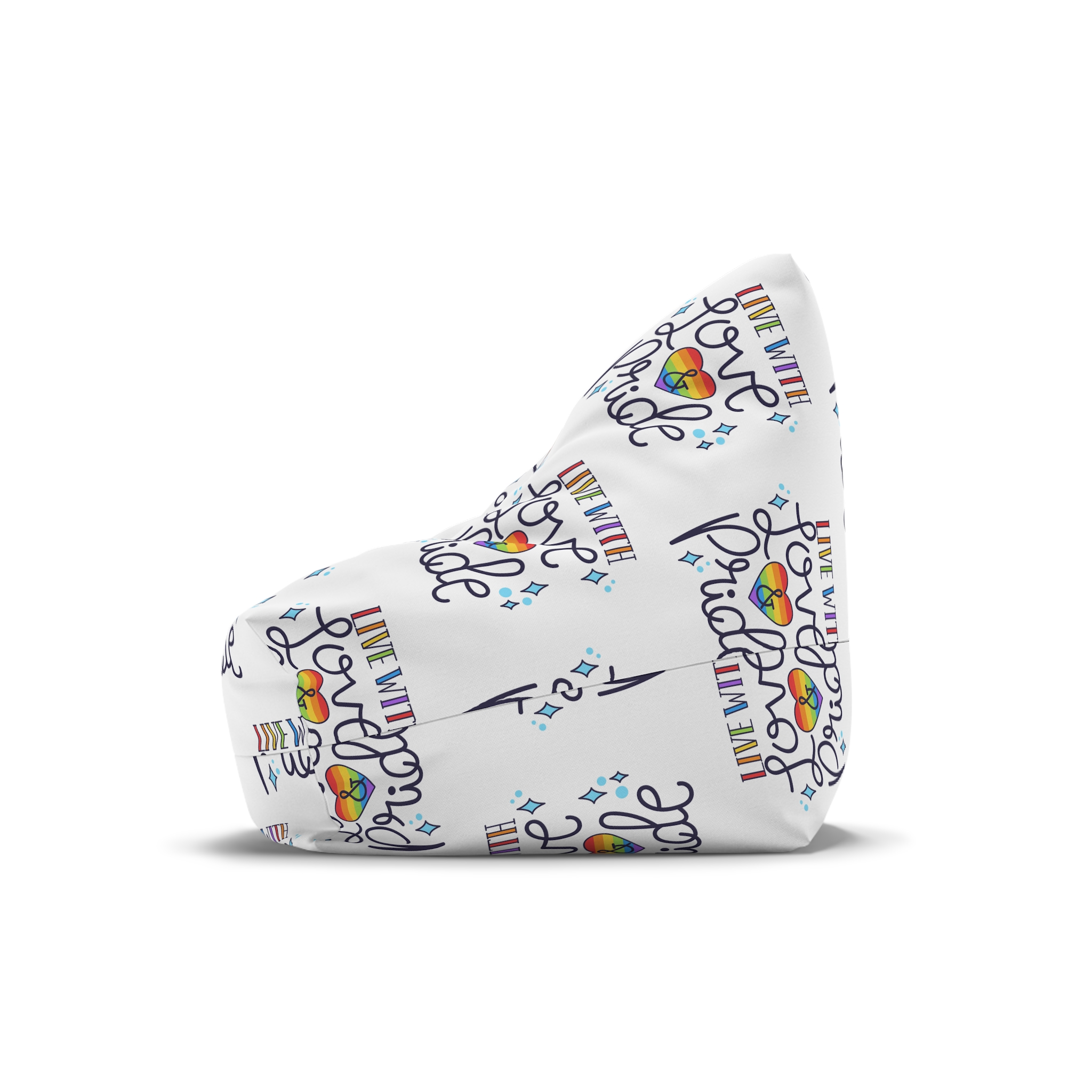Pride Day Lettering Concept Bean Bag Chair Cover - Image 4
