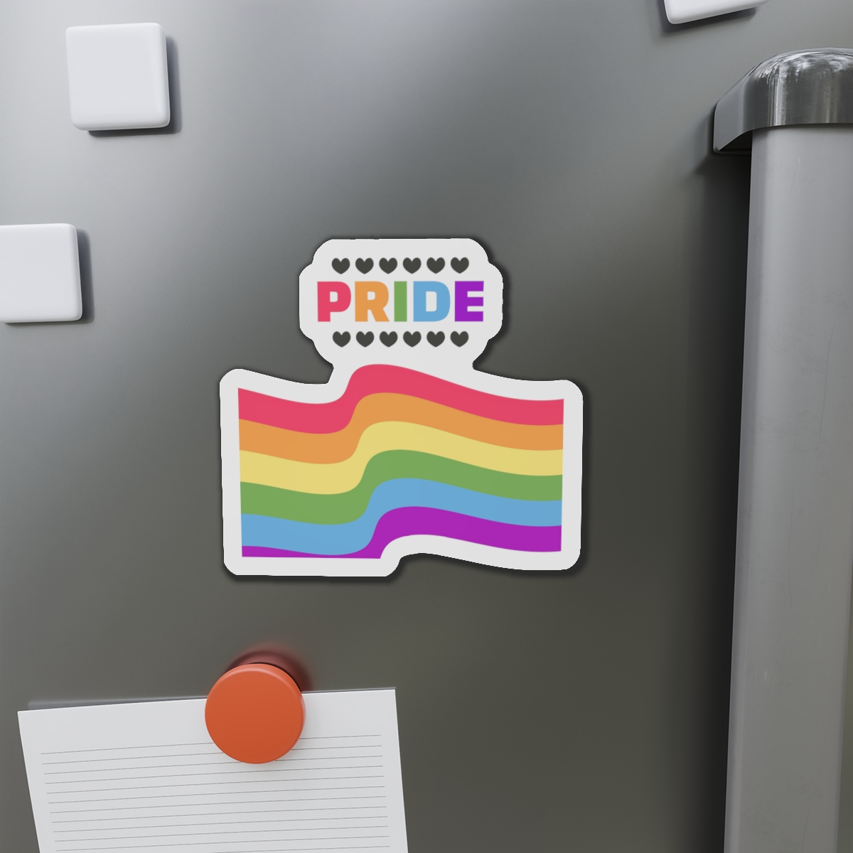 Pride Background With Flag Lgbtq Pride Die Cut Magnets - Image 11