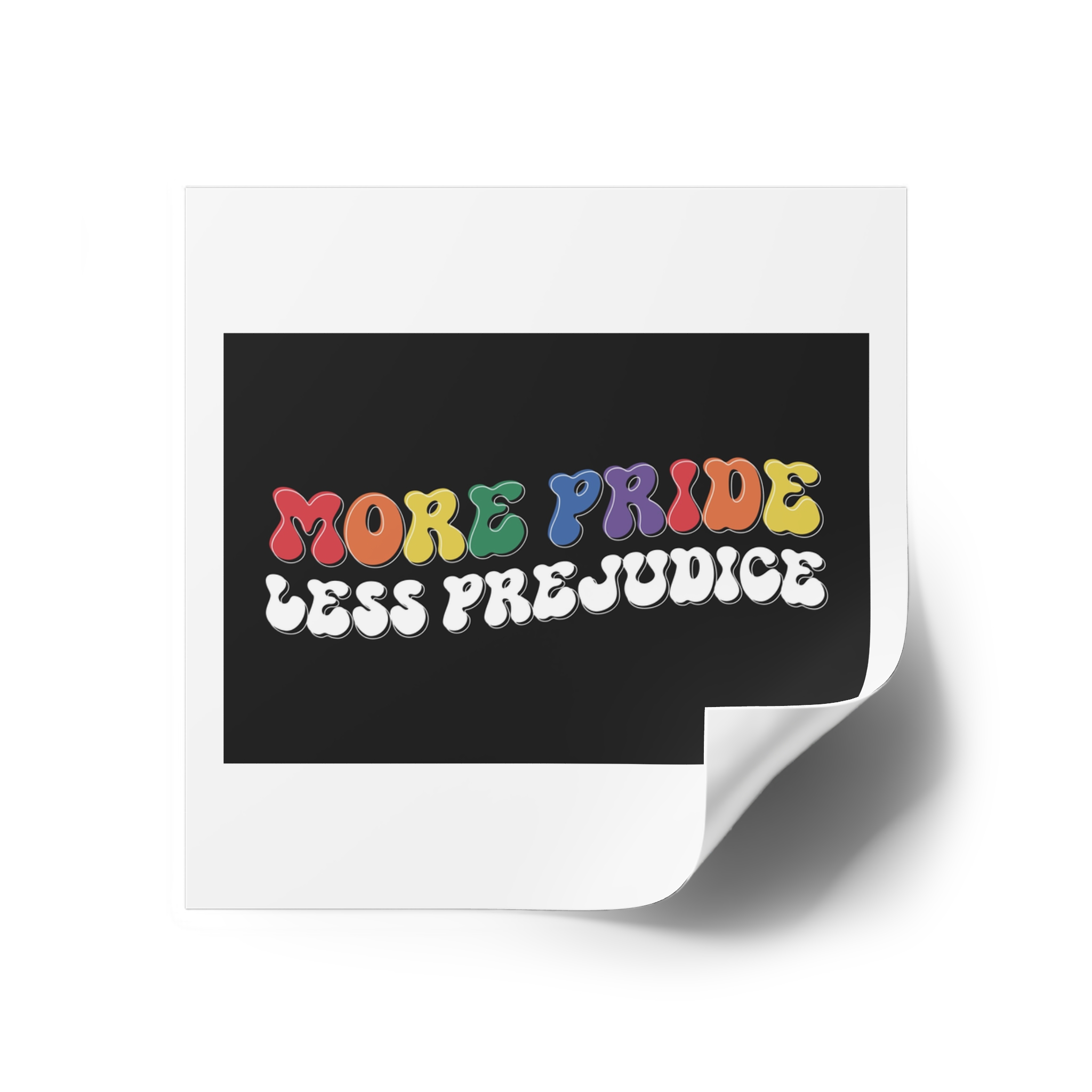 Pride Lgbtq Gay Typography Vector Tshirt Design(11) Laminate Stickers Square - Image 30