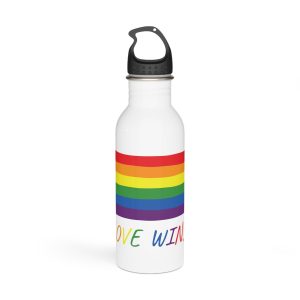 Colorful Gay Pride Flag Happy Pride Day Lgbtq Community Pride Month Vector Hand Drawn Doodle Posters Stickers Logo Cards Stainless Steel Water Bottle