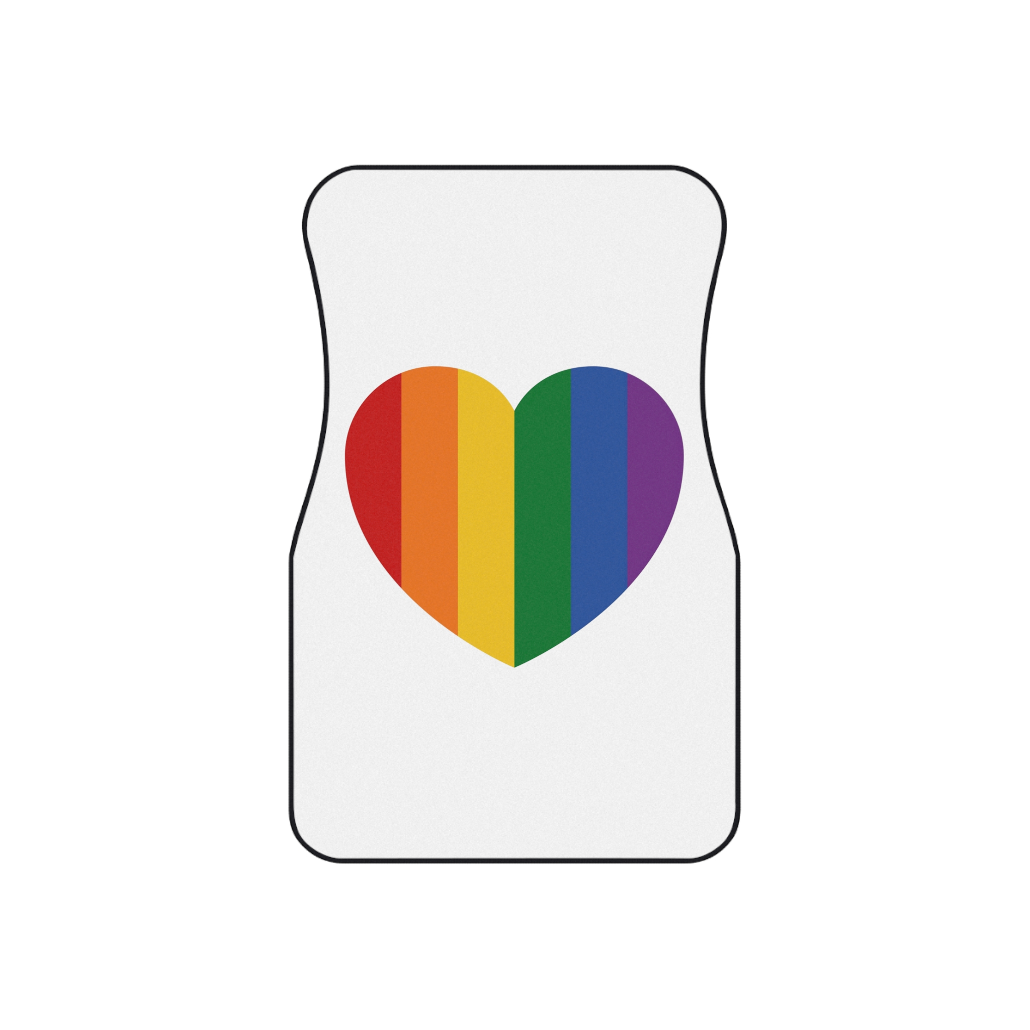 Lgbt Pride Month June Lesbian Gay Bisexual Transgender Lgbtq Flag Rainbow Vector(4) Car Mats Set Of 4 - Image 2