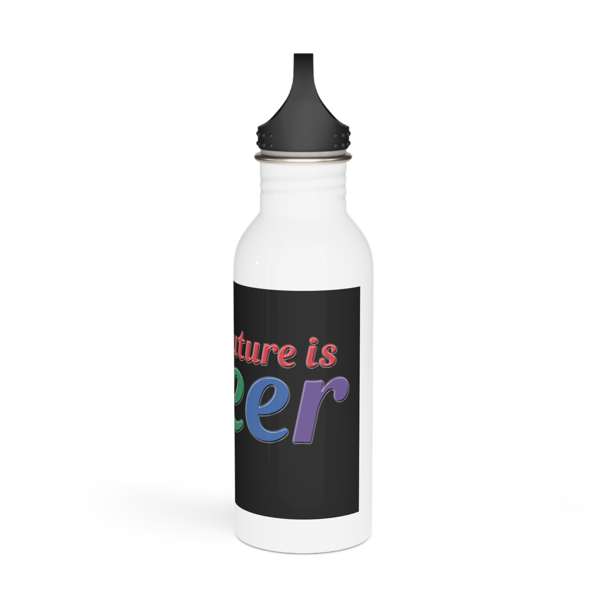Pride Lgbtq Gay Typography Vector Tshirt Design(5) Stainless Steel Water Bottle - Image 4