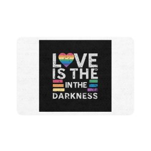 Love Is the In the Darkness Pet Food Mat 12x18