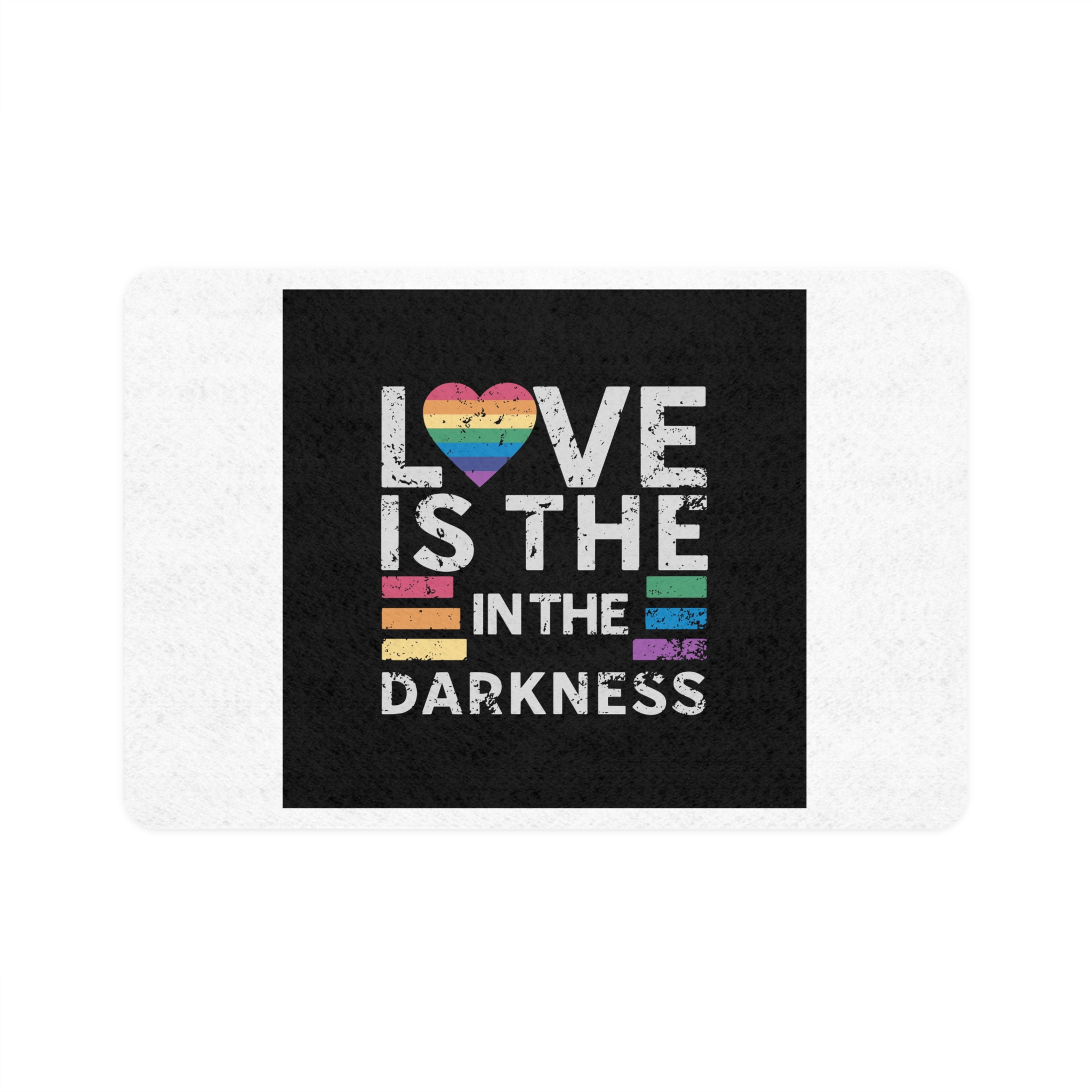 Love Is the In the Darkness Pet Food Mat 12x18