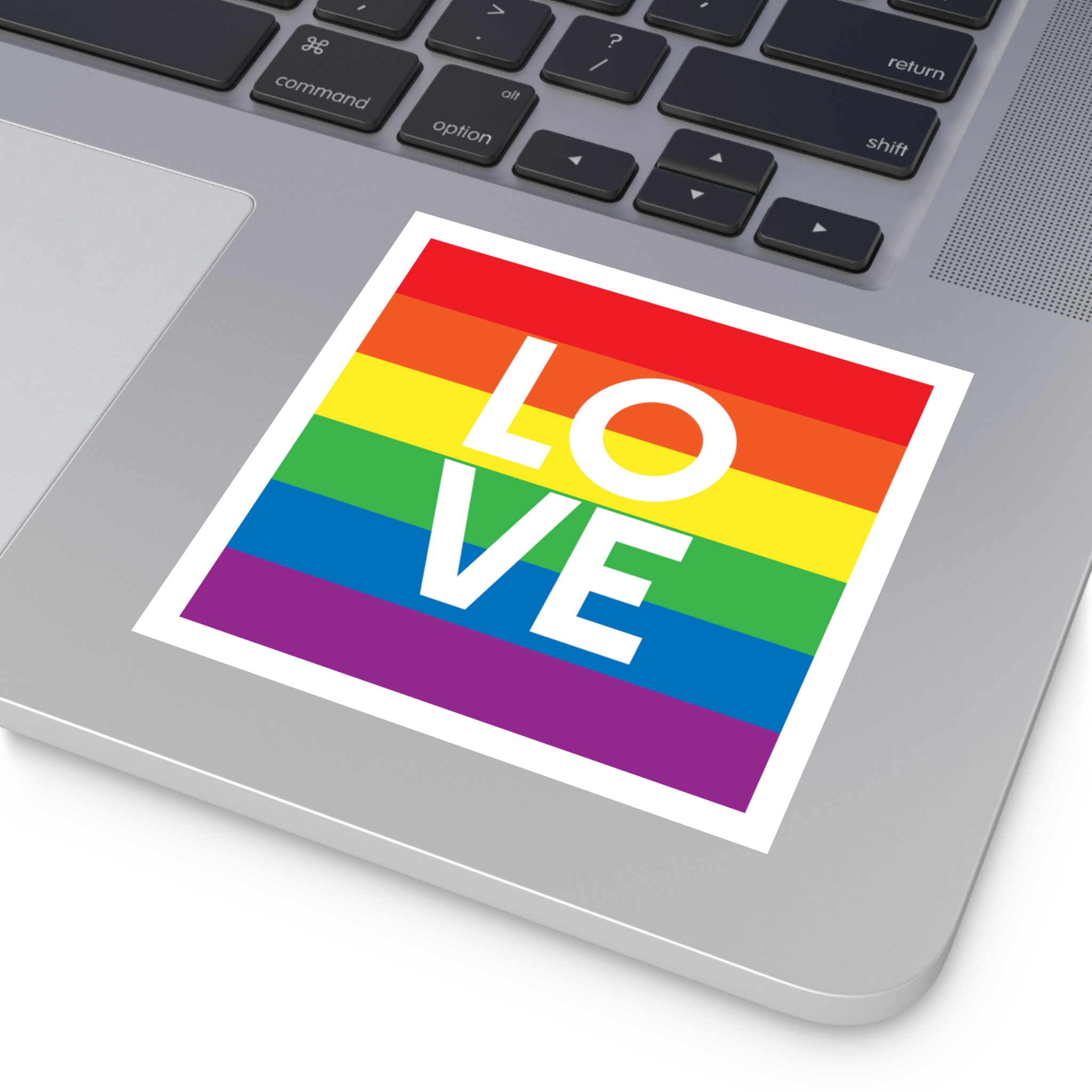 Love Lgbt Squere White Laminate Stickers Square - Image 19