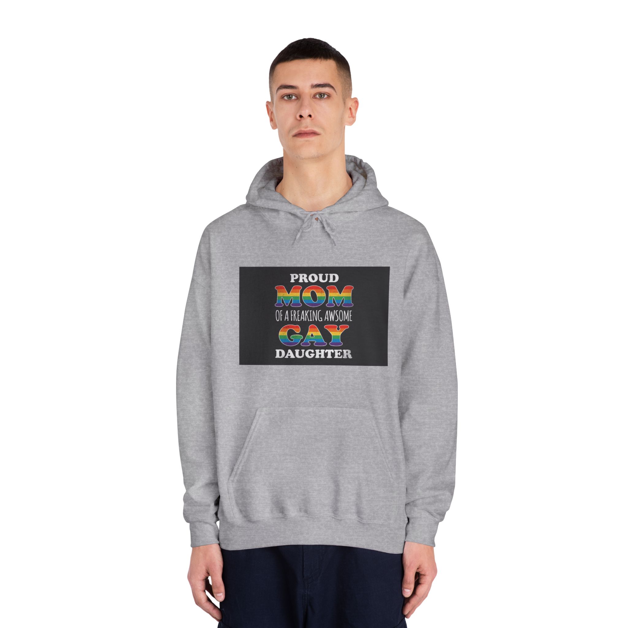 Mother Day Pride Rainbow Typography Vector Premium T Shirt(3) Unisex Dryblend Hooded Sweatshirt - Image 15