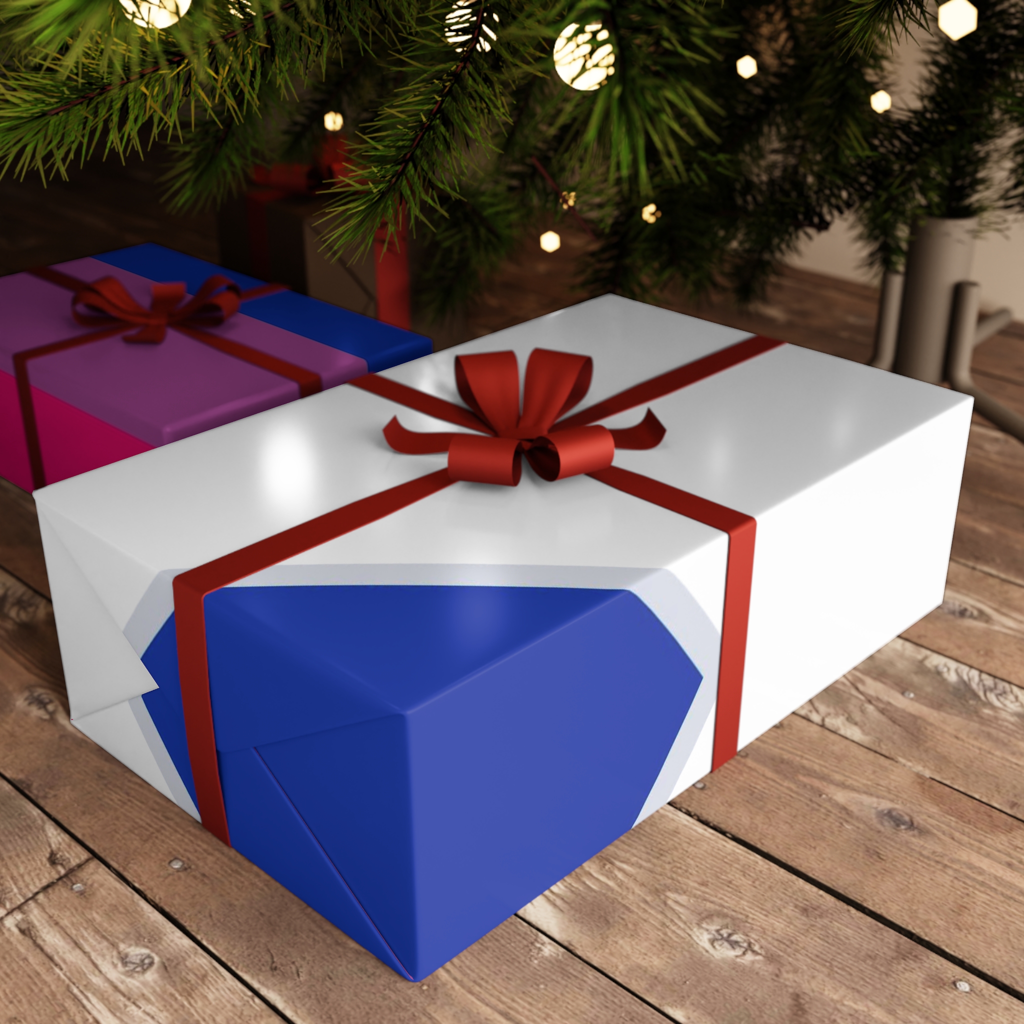 Bisexual Flag Heart Shape Gift Wrapping Paper Sheets 1pc - Image 6