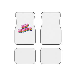 Rainbow Word Gay Rights Typography Design Element Car Mats Set Of 4