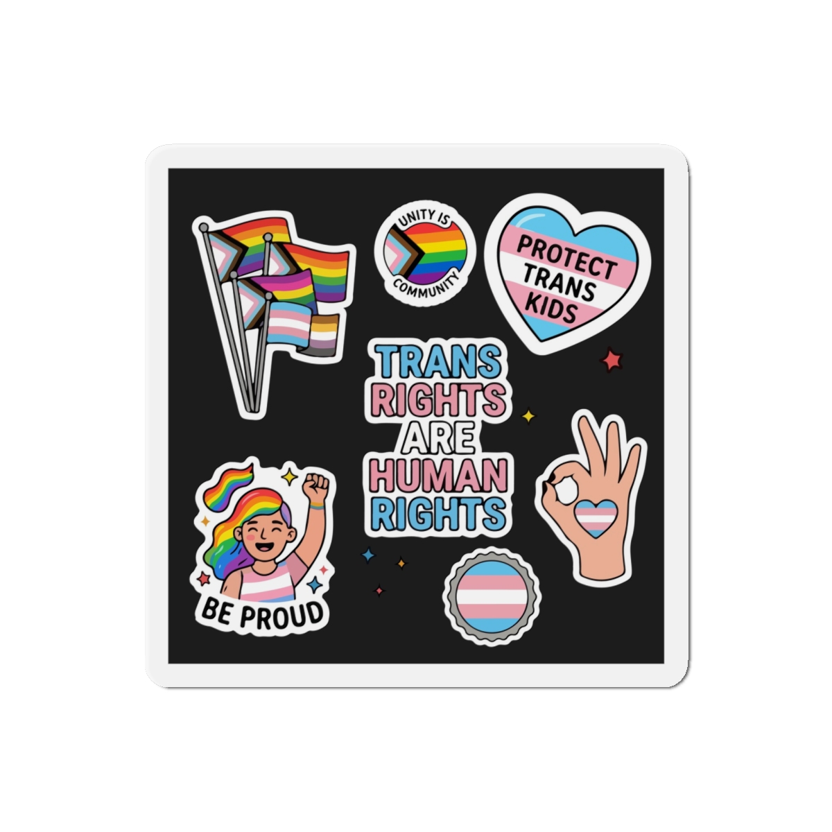 Lesbian Pride Design 33FA21 Die Cut Magnets - Image 13