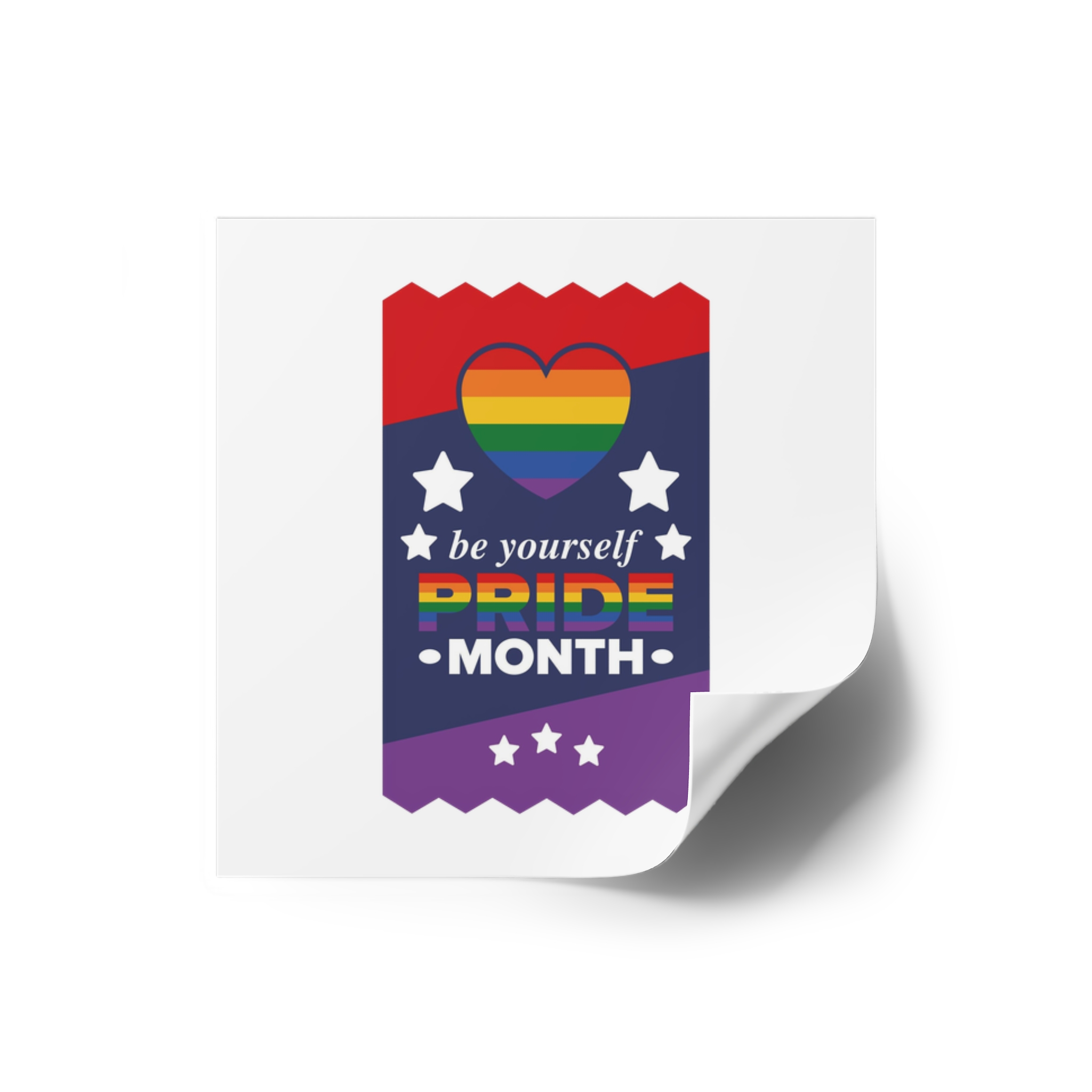 Lgbt Pride Month June Lesbian Gay Bisexual Transgender Love Lgbtq Flag Rainbow Vector Laminate Stickers Square - Image 2