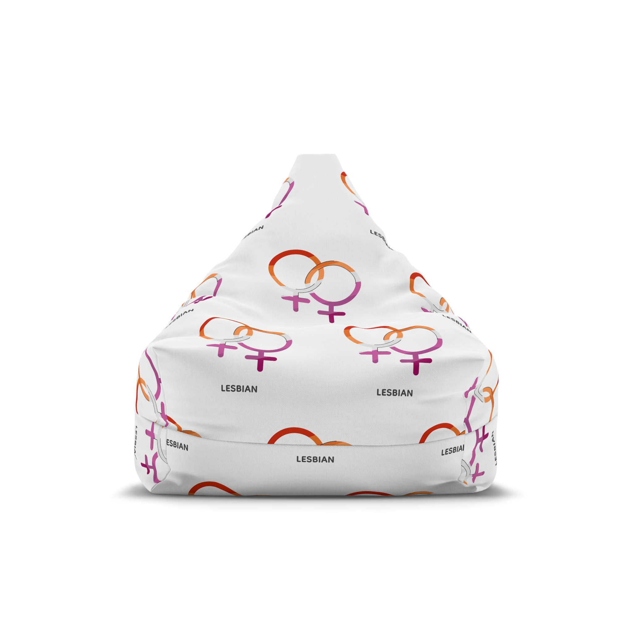 Lesbian Orientation Identity Symbol Bean Bag Chair Cover