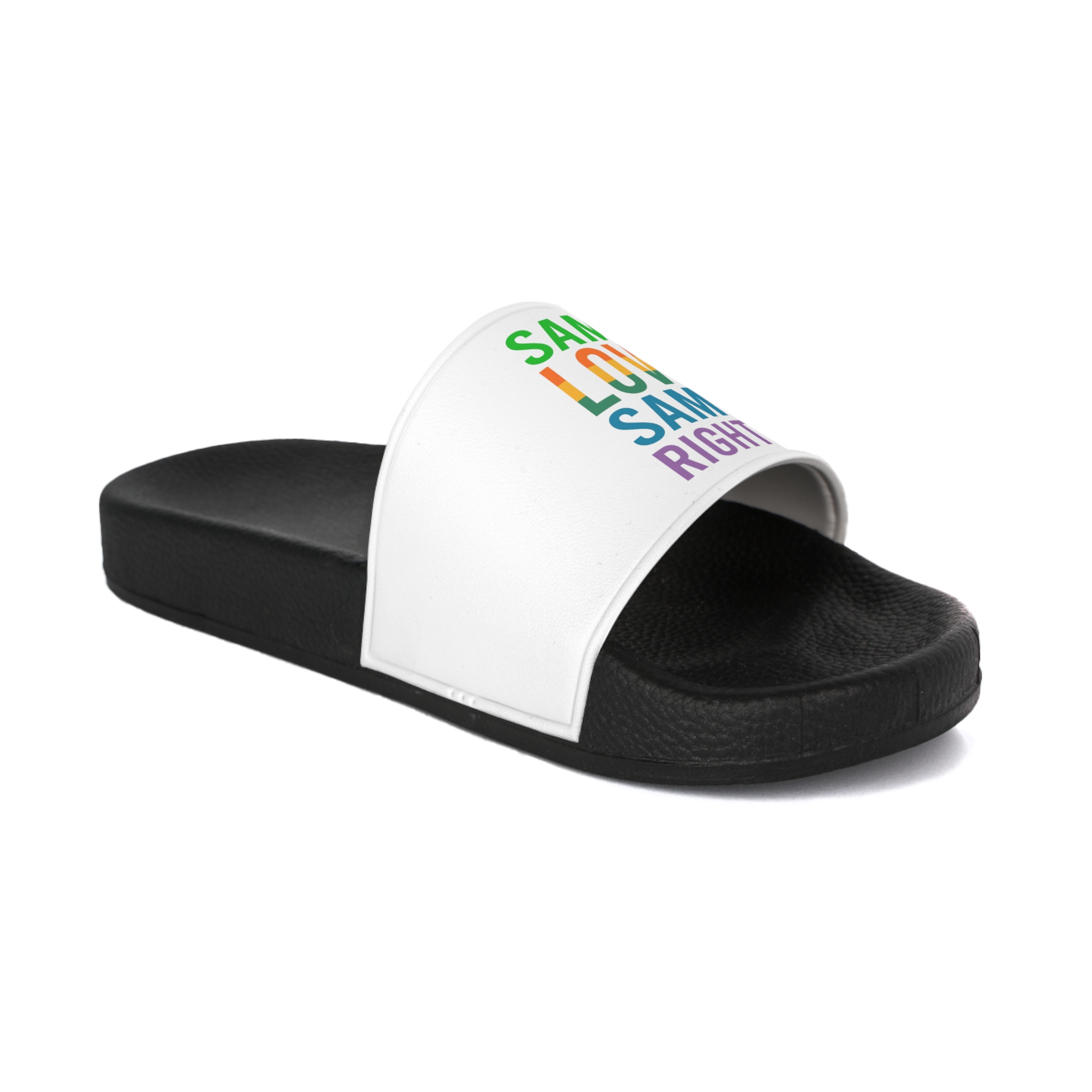Typography T Shirt Design Collection Mens Slide Sandals - Image 2